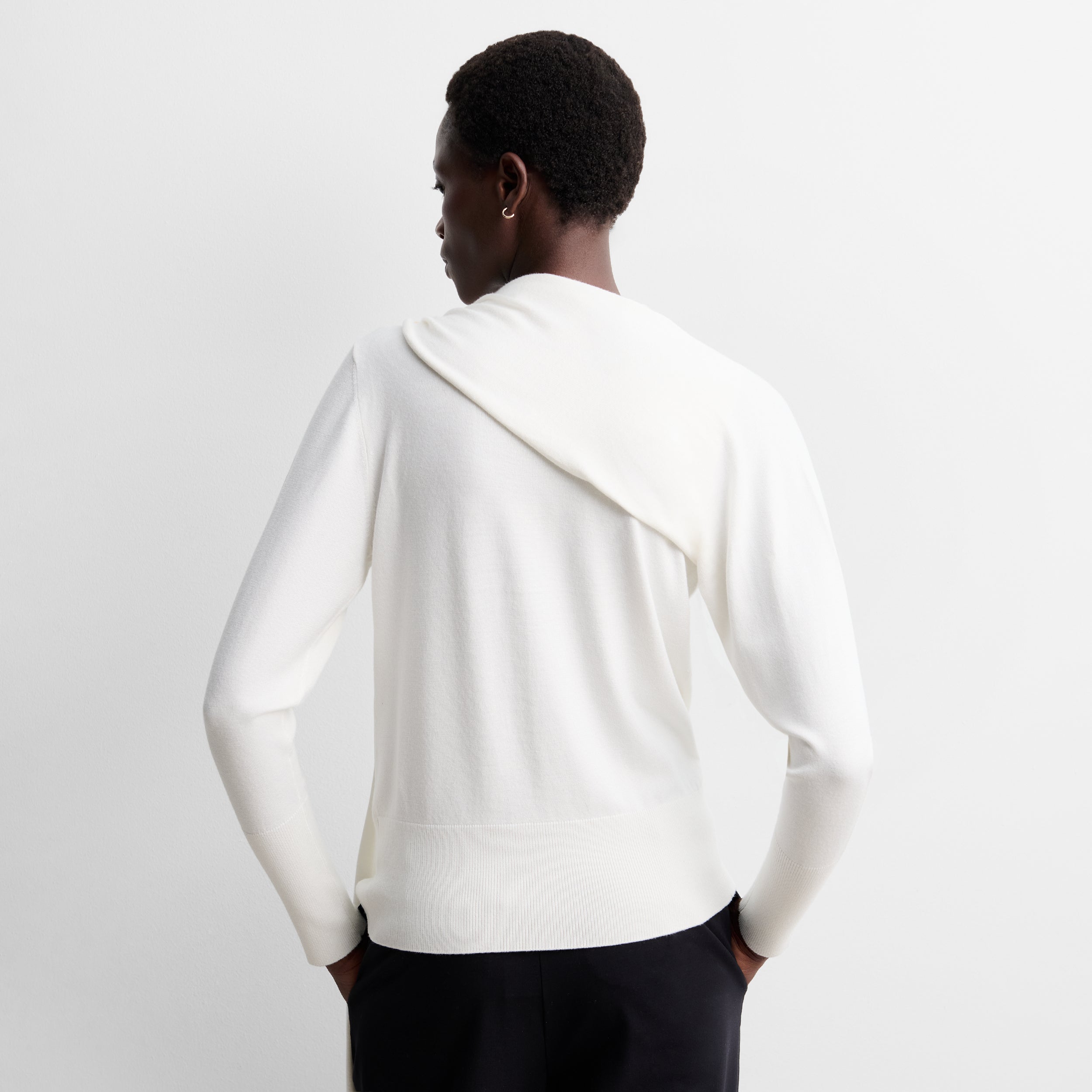 Sweater with scarf collar