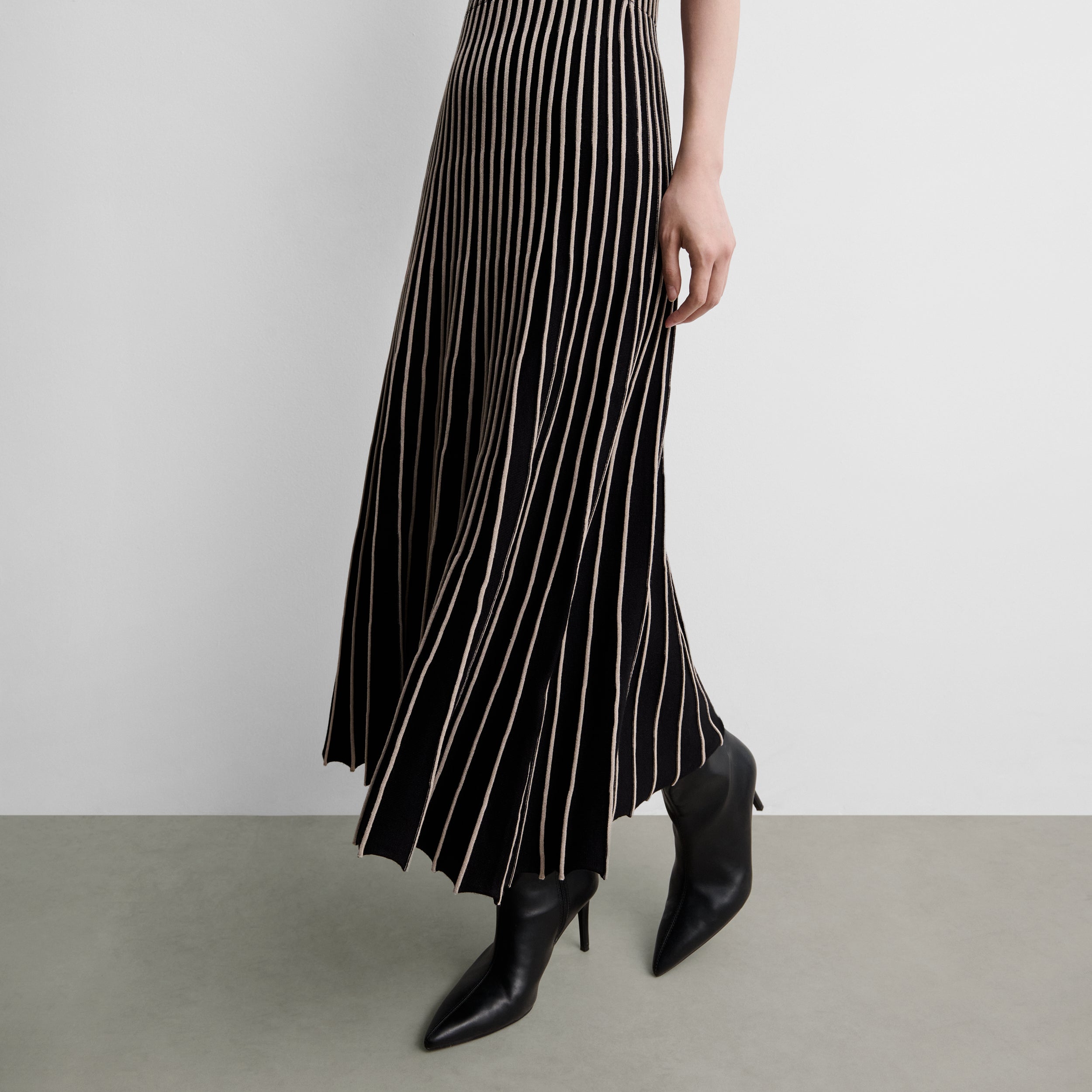 Robe en maille bicolore