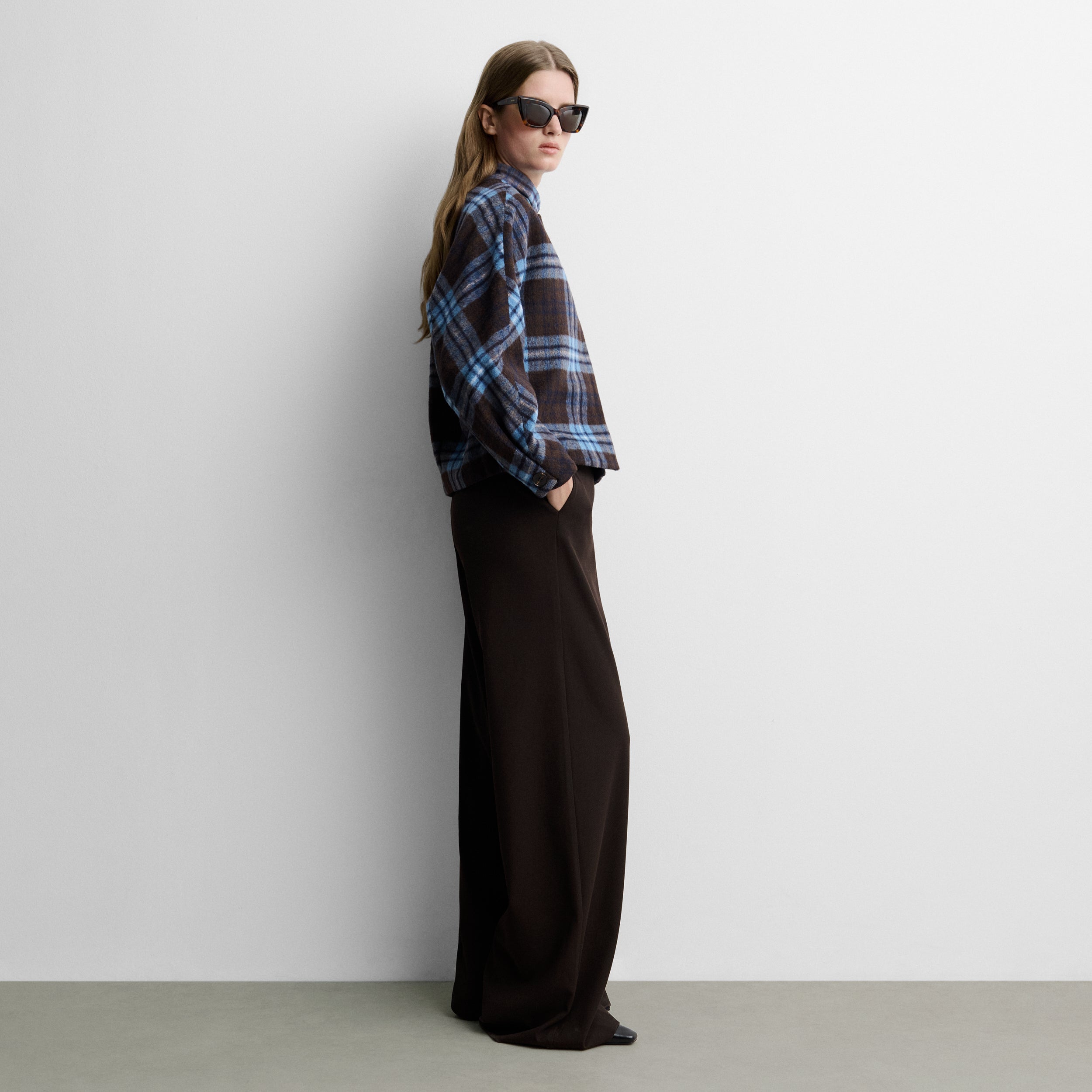Checked print jacket