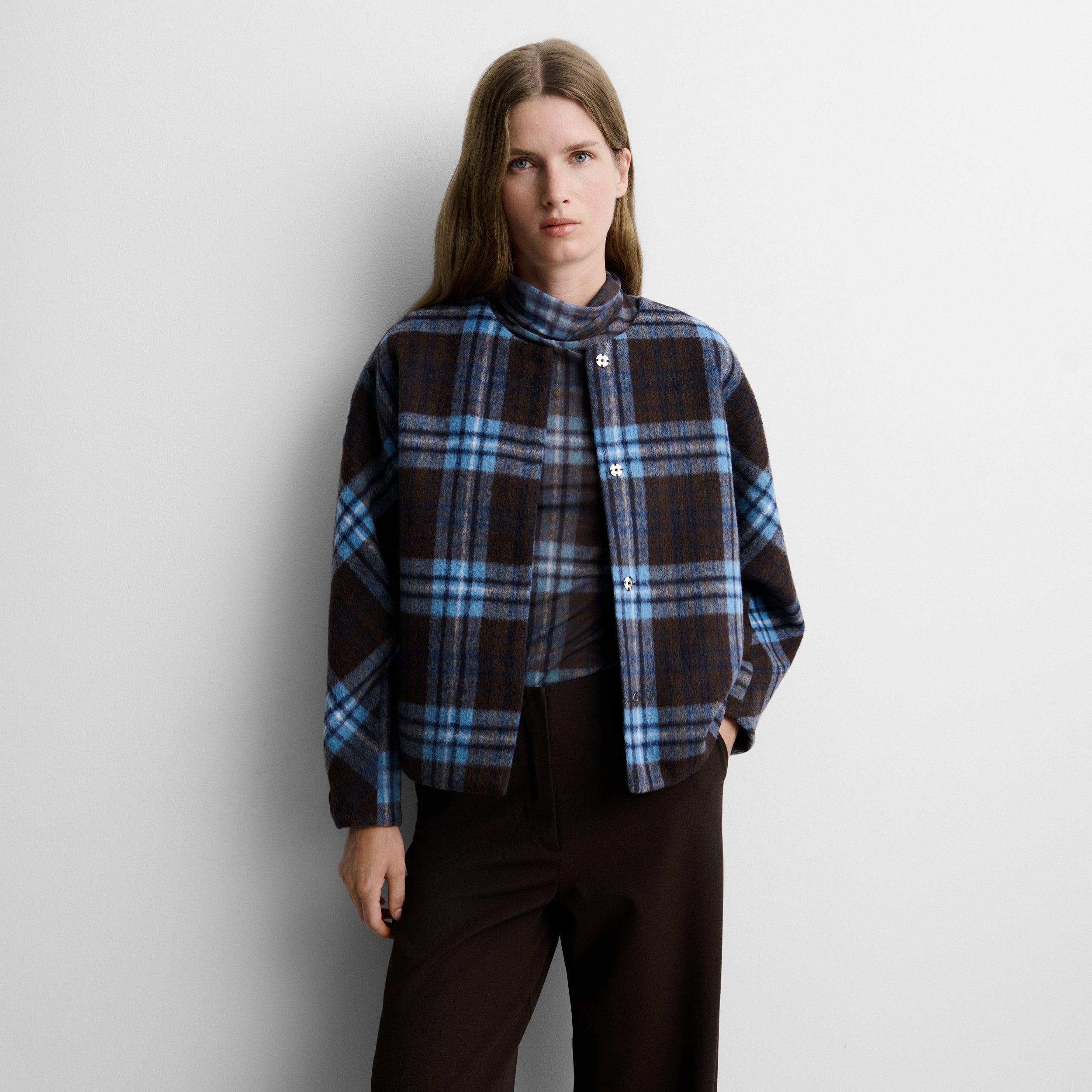 Checked print jacket