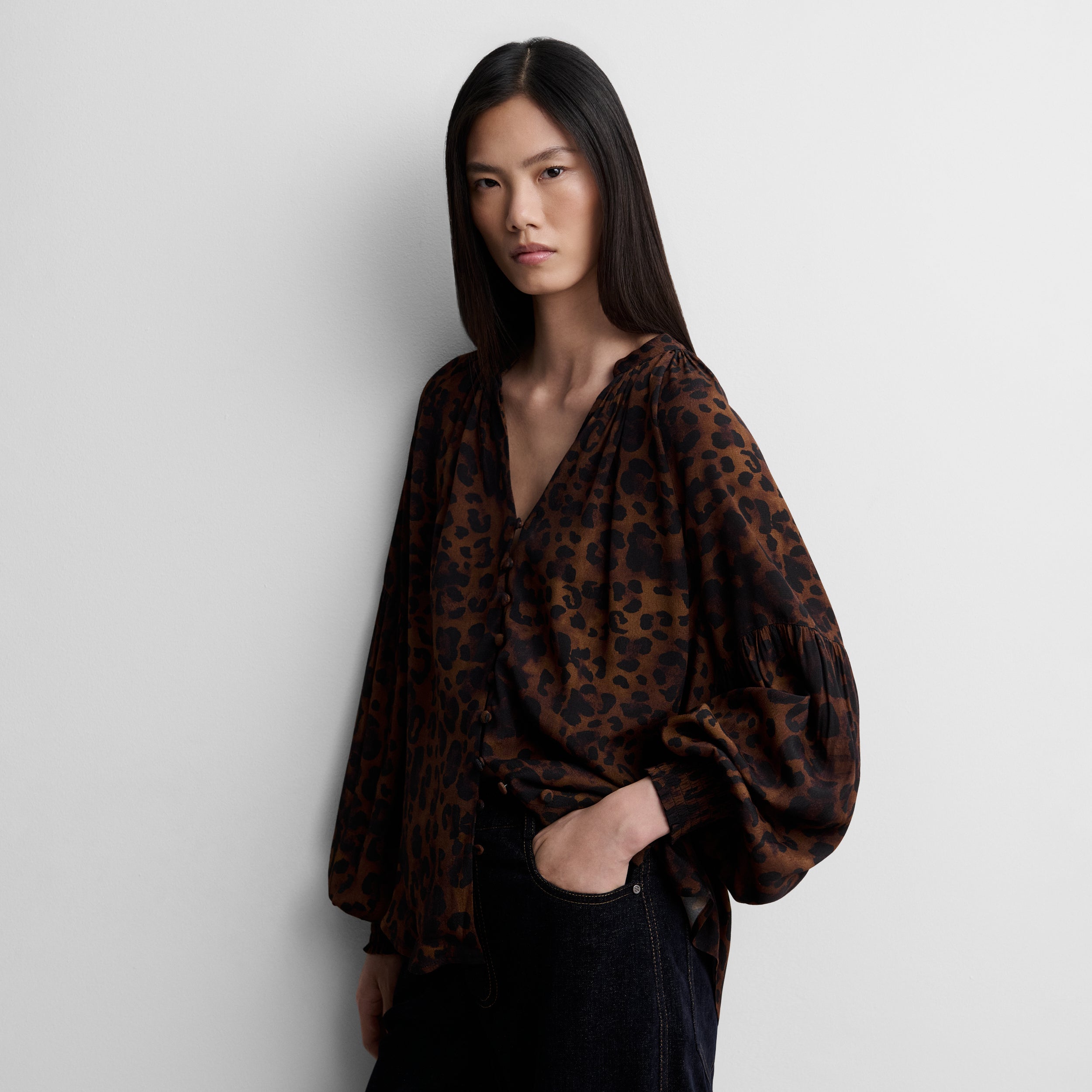 Animal print blouse