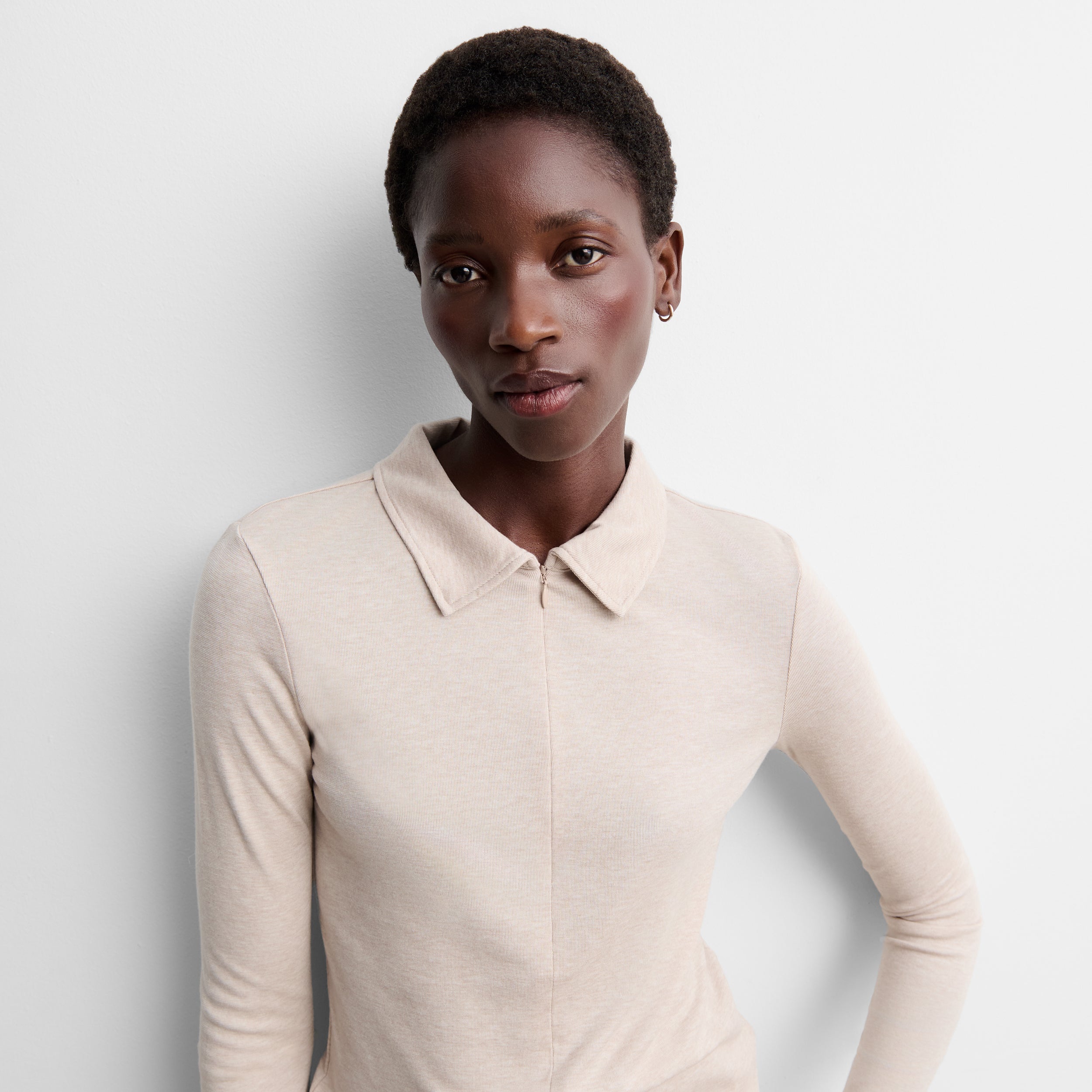 Polo-neck t-shirt