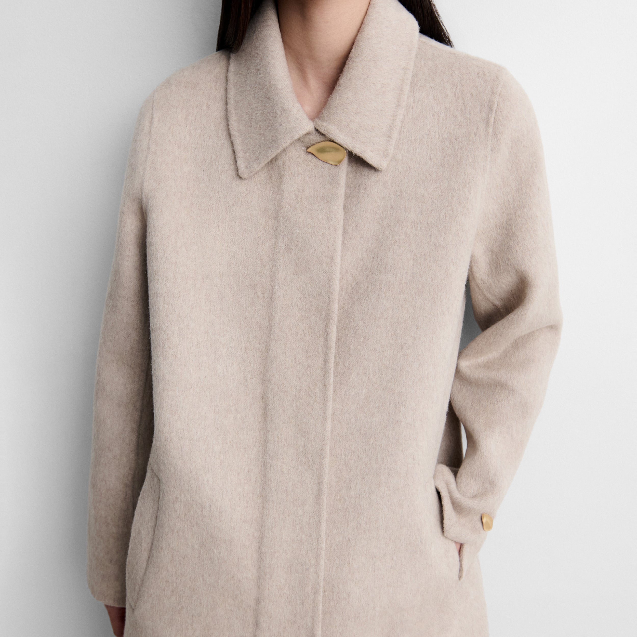 Straight double-faced coat