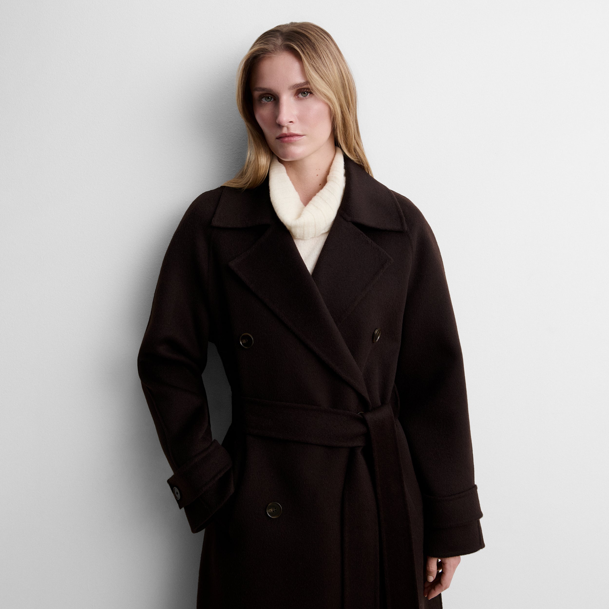 Double-faced wool coat