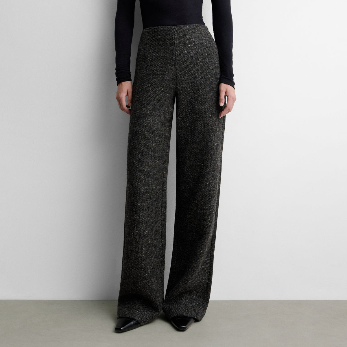 Pantalón recto tweed