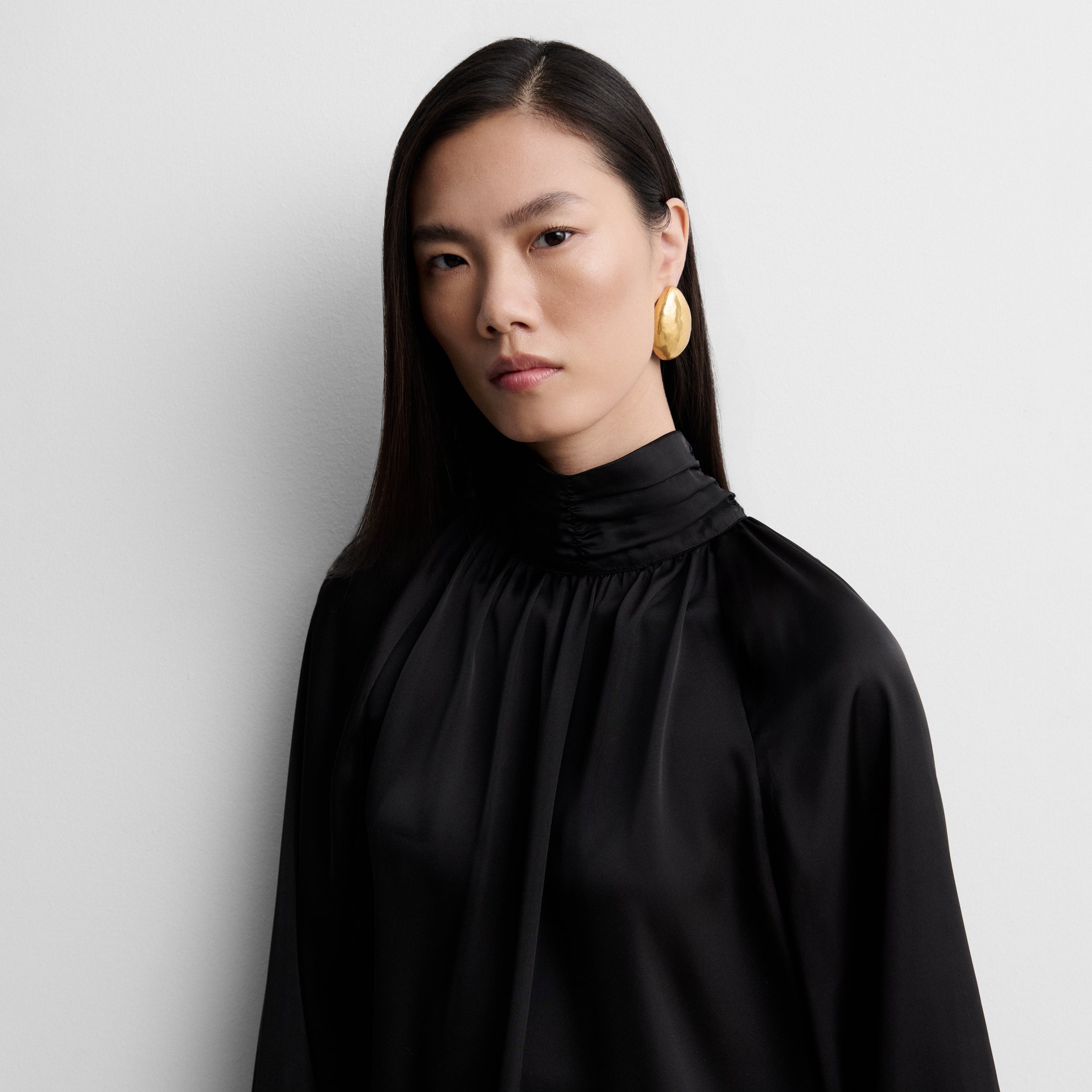 Blouse fluide satinée