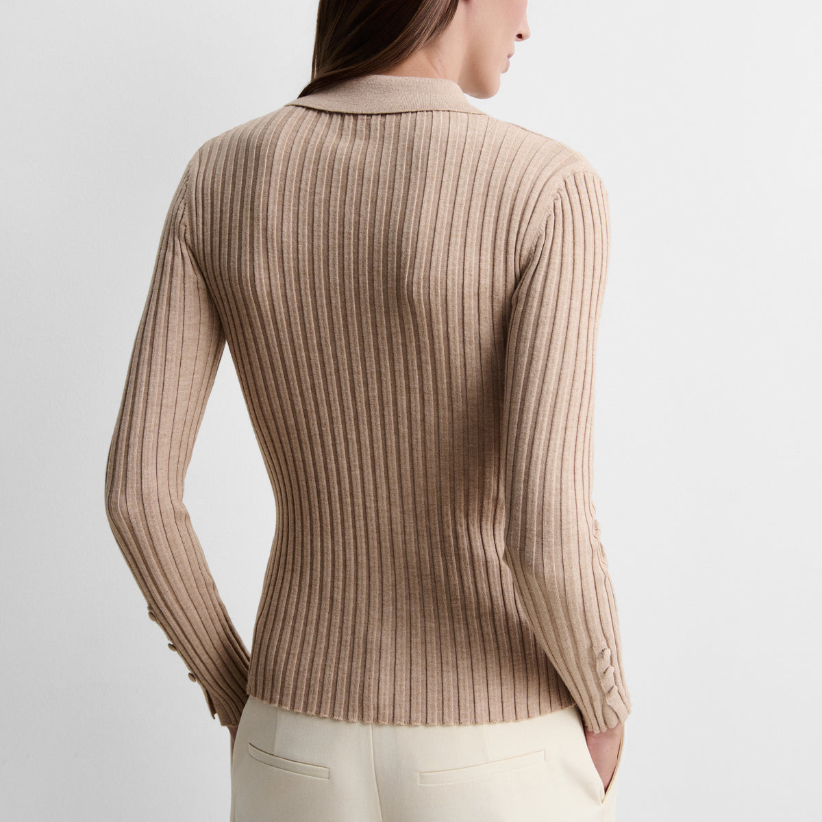 Cárdigan punto cuello camisero