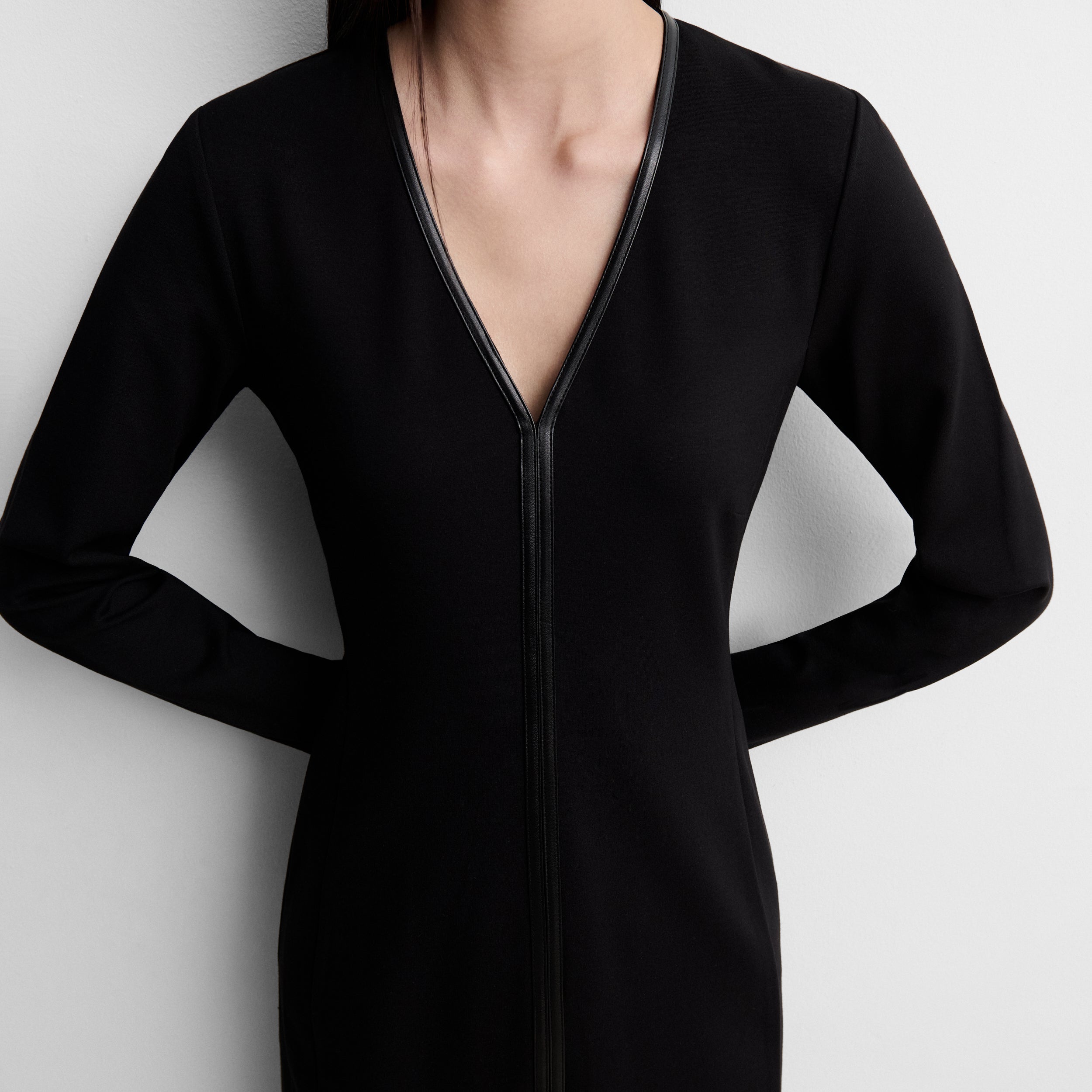 Two-tone knit dress