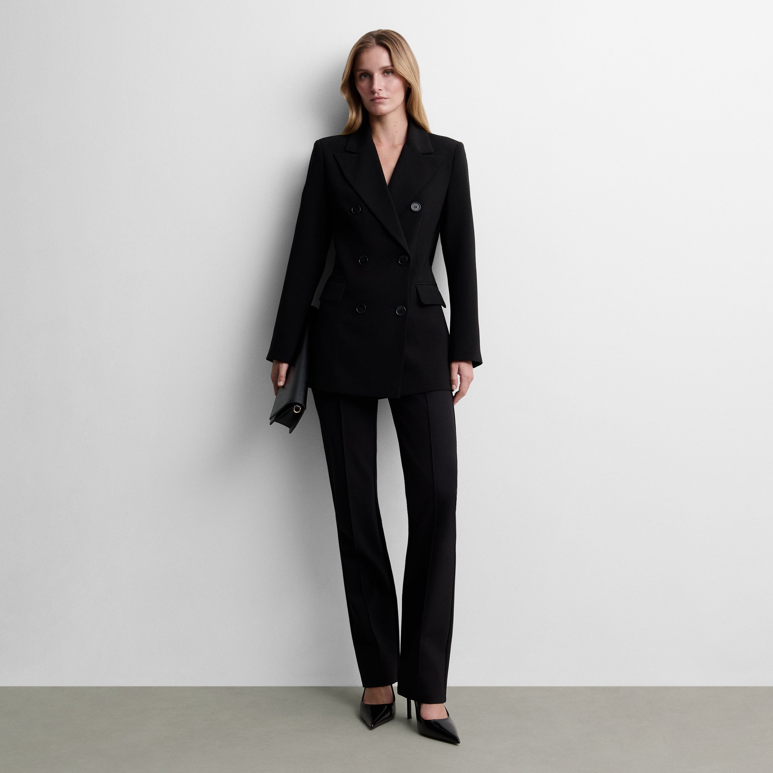 Straight double-breasted blazer