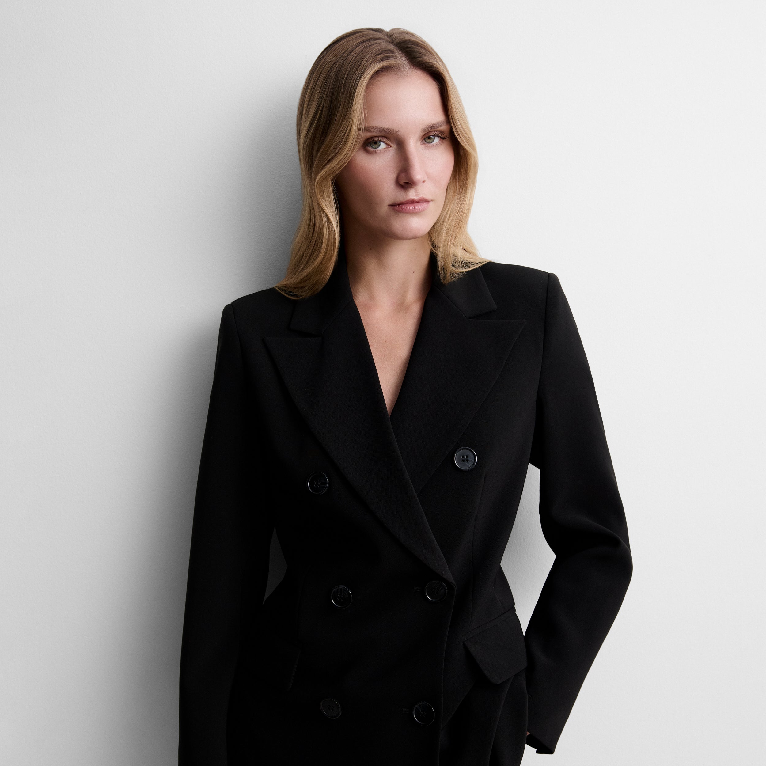 Straight double-breasted blazer