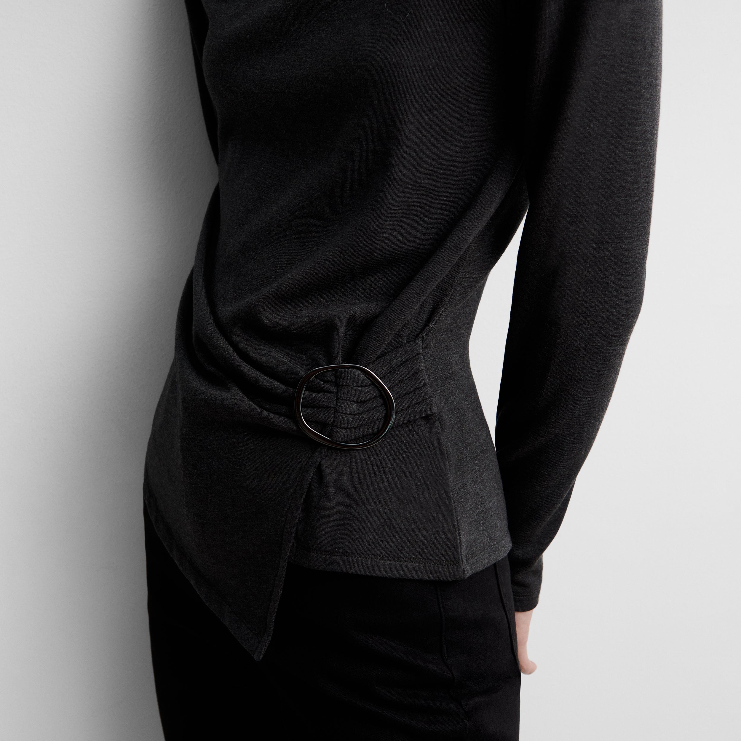 T-shirt with draped design