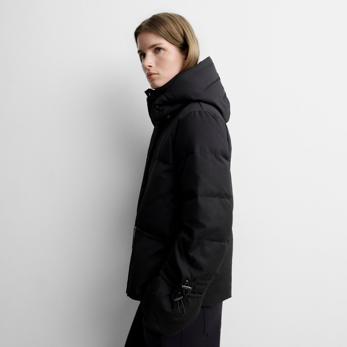 Short quilted puffer jacket
