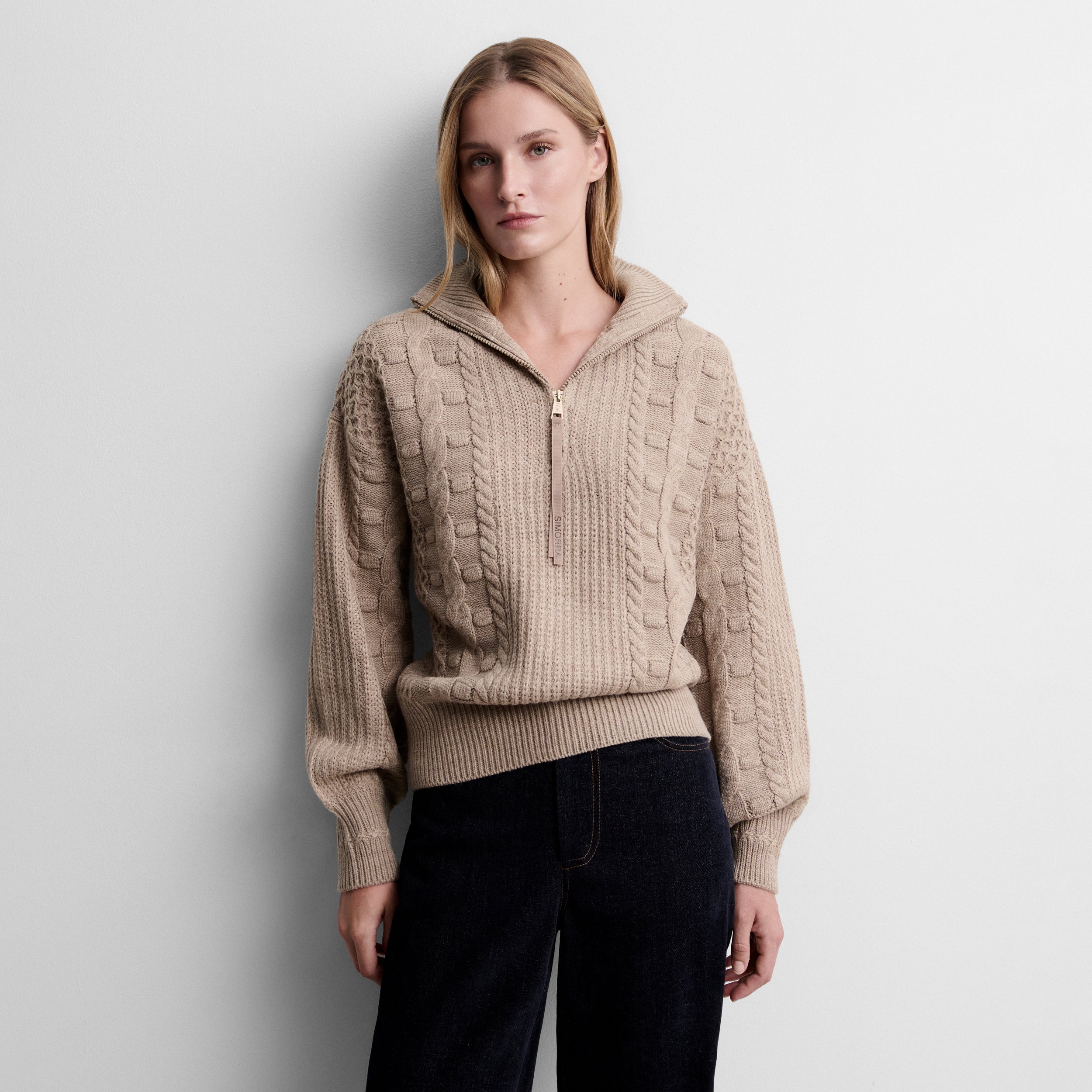 Pull en maille torsadée
