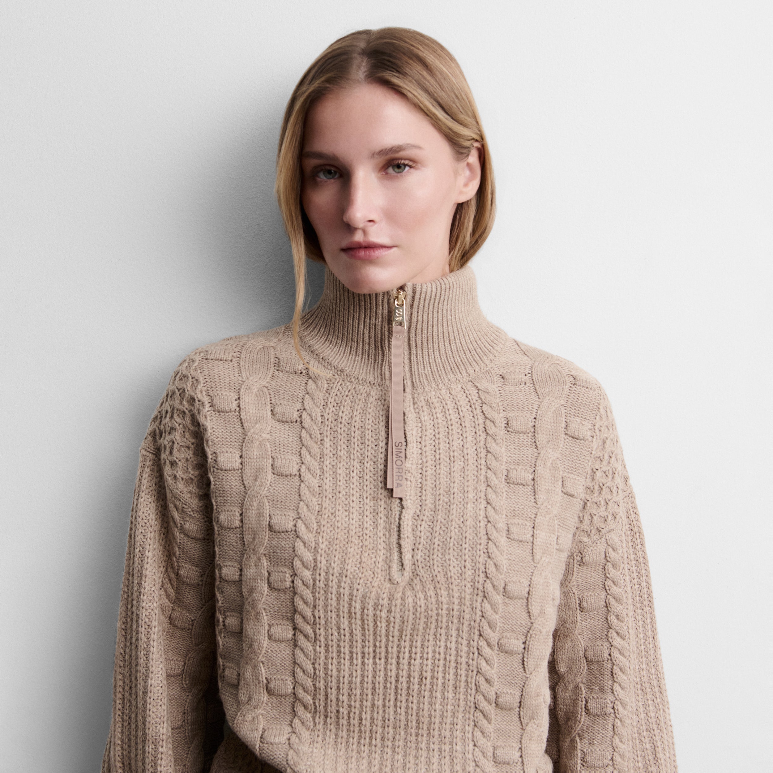 Pull en maille torsadée