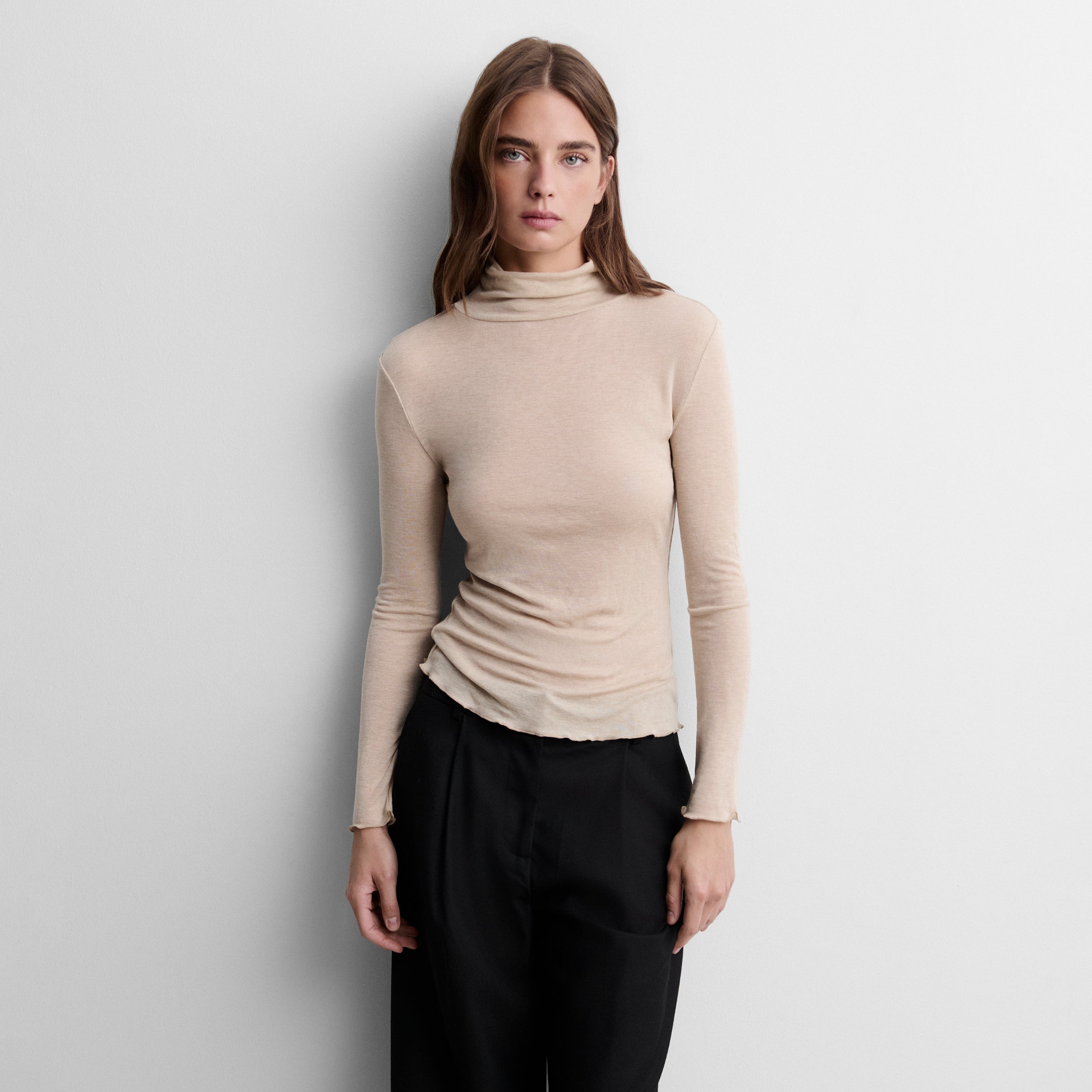 High-neck t-shirt
