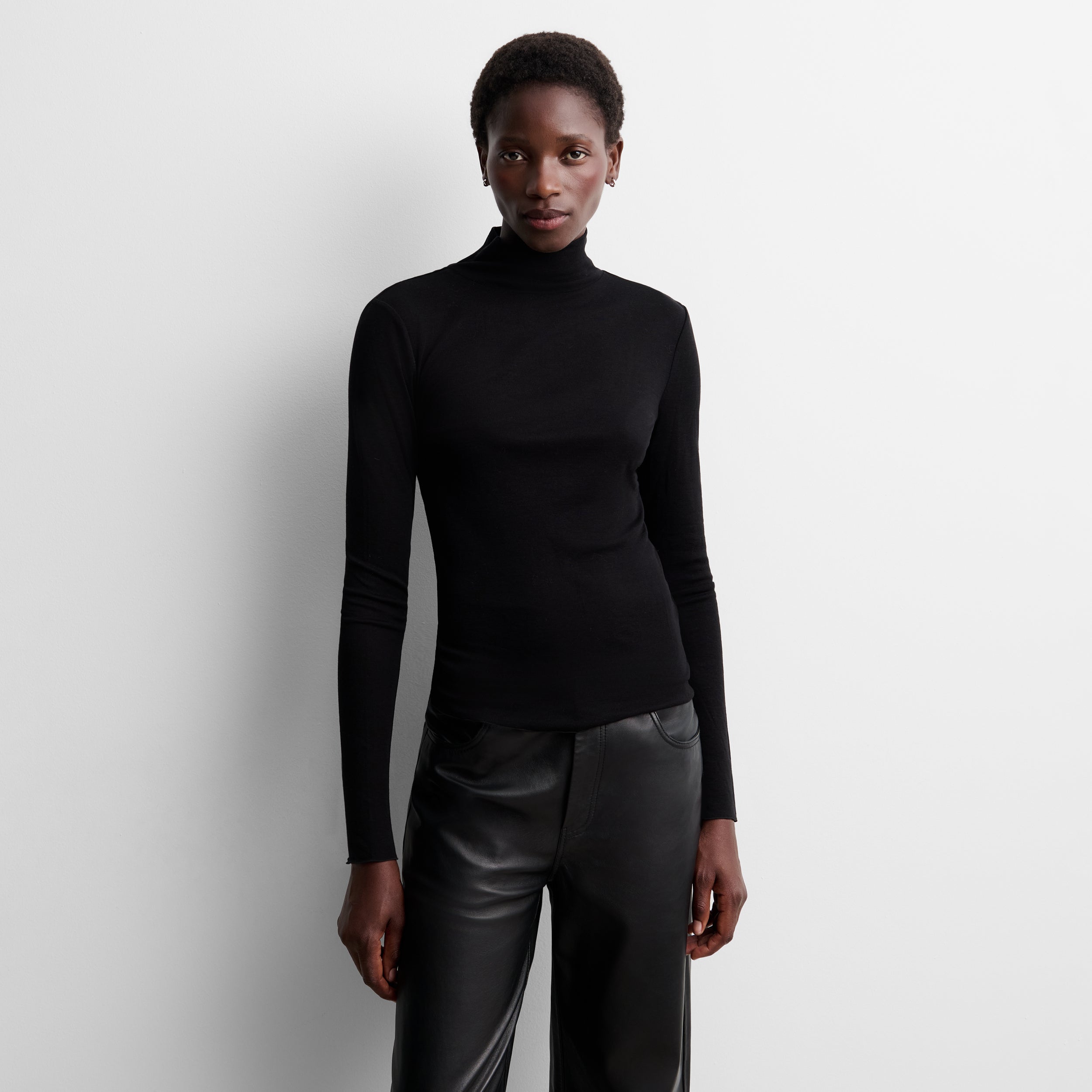 High-neck t-shirt