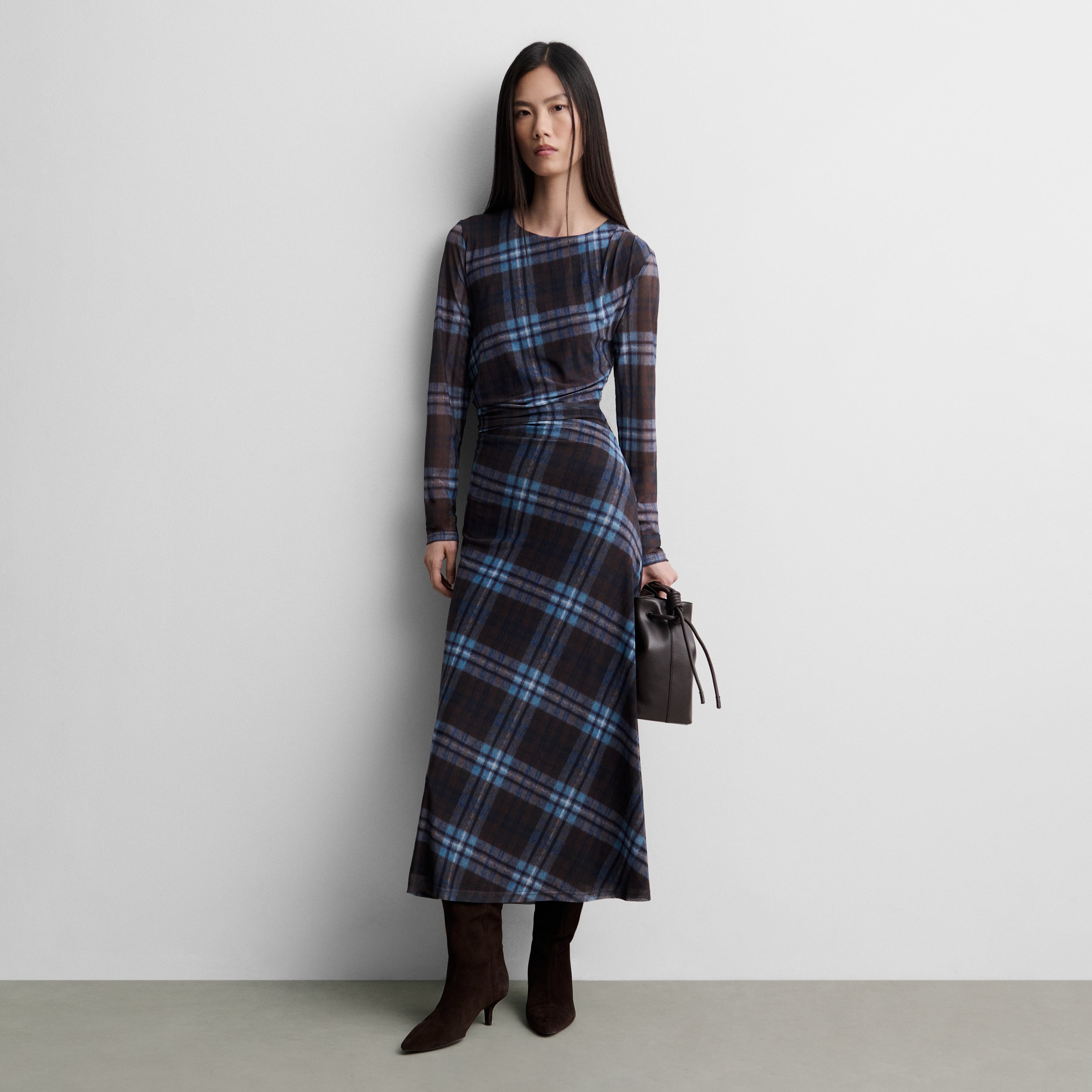 Printed tulle dress