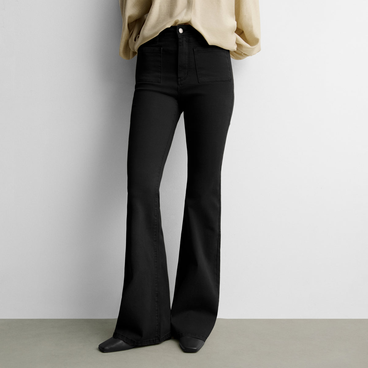 Pants with patch pockets