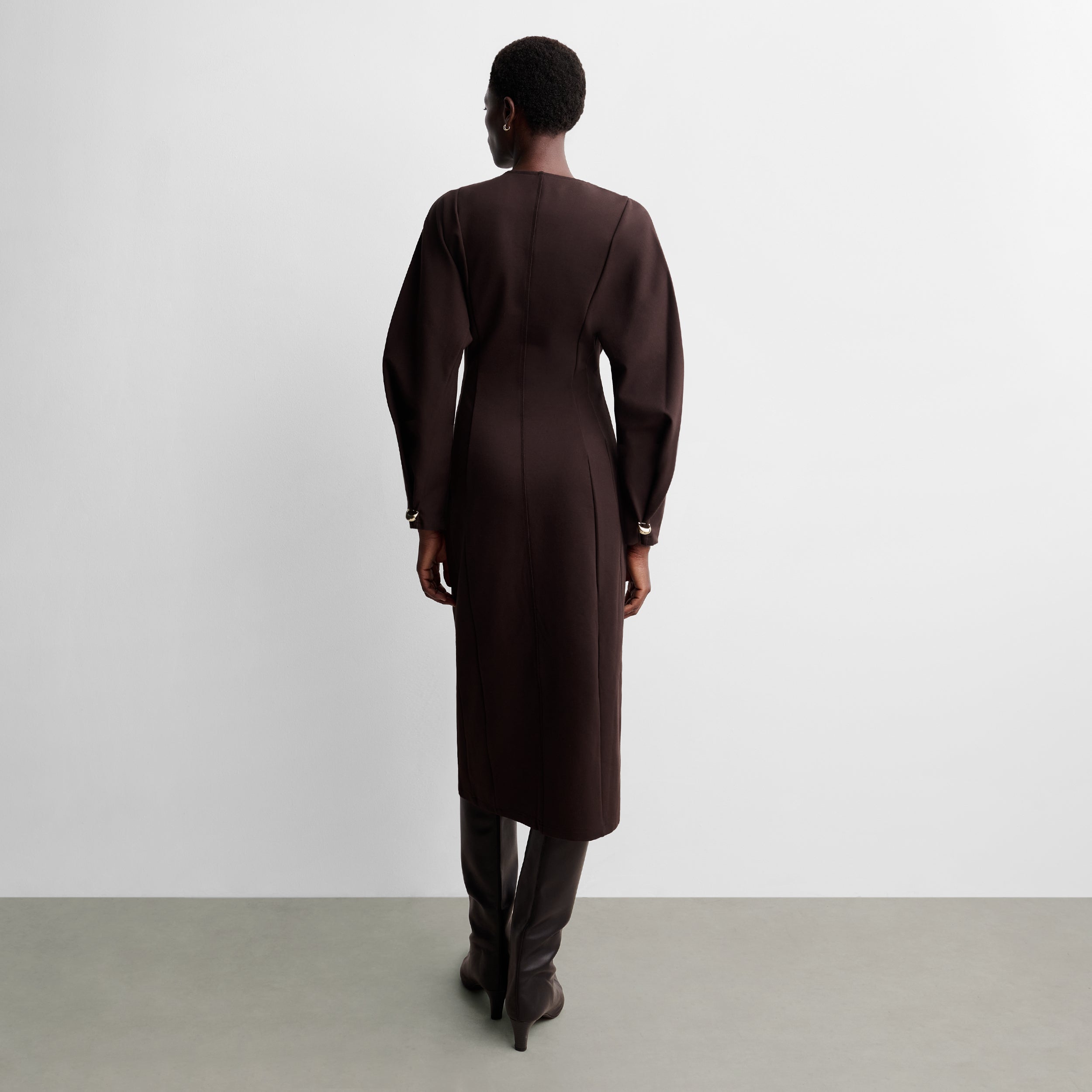 Robe midi à fermeture éclair