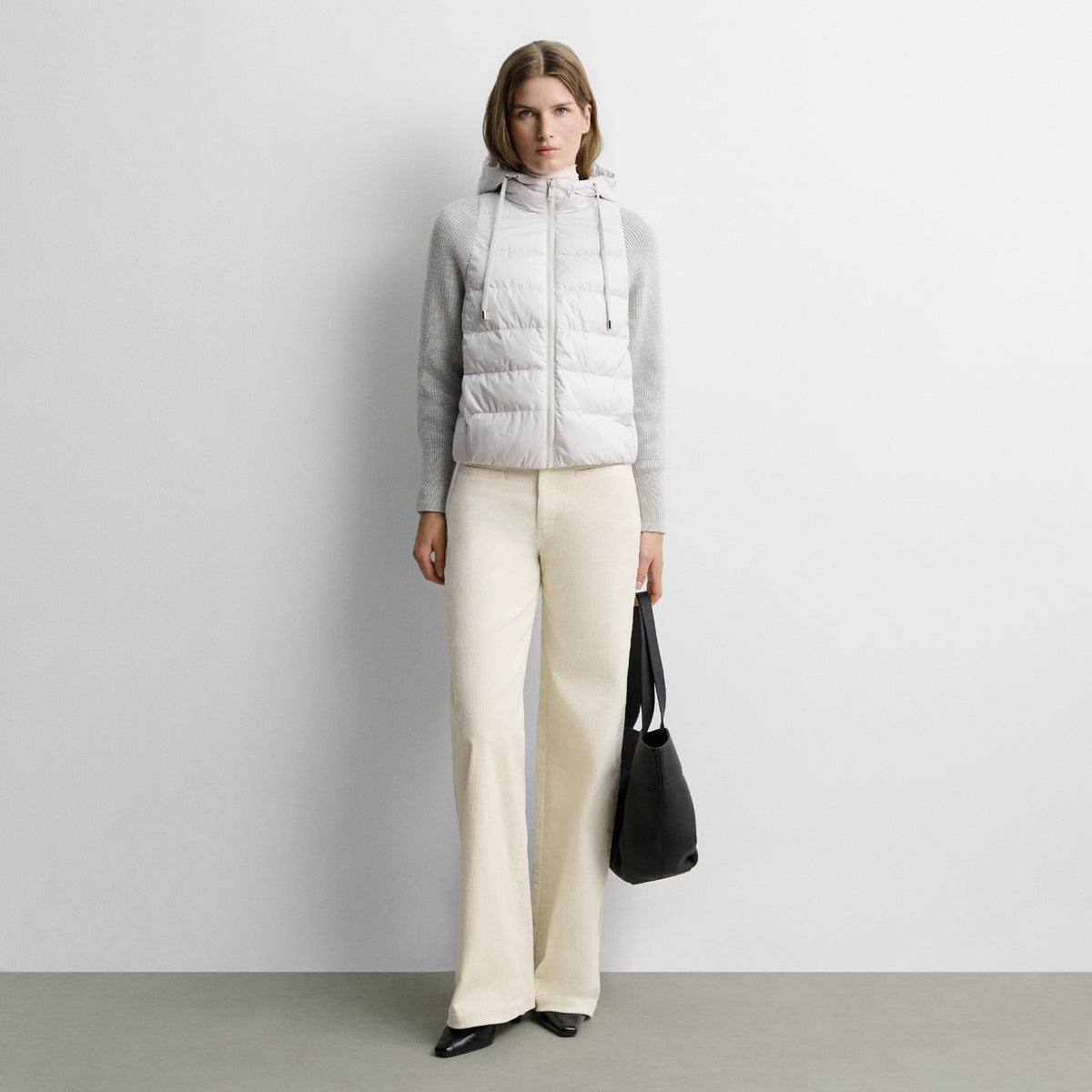 Parka courte bimatière