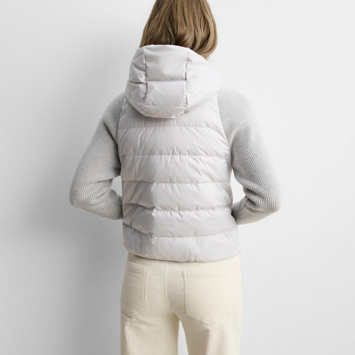 Parka courte bimatière