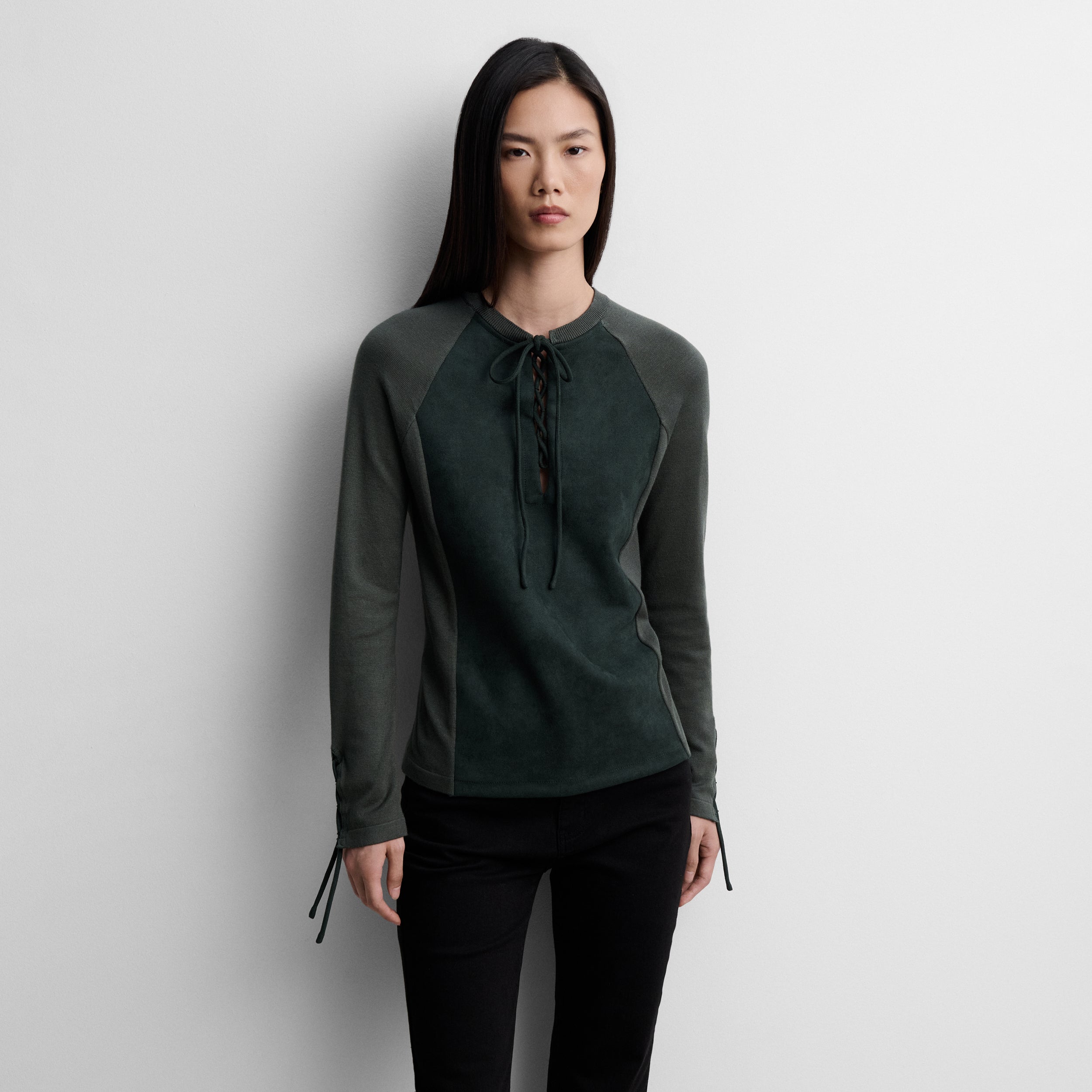 Two-material sweater