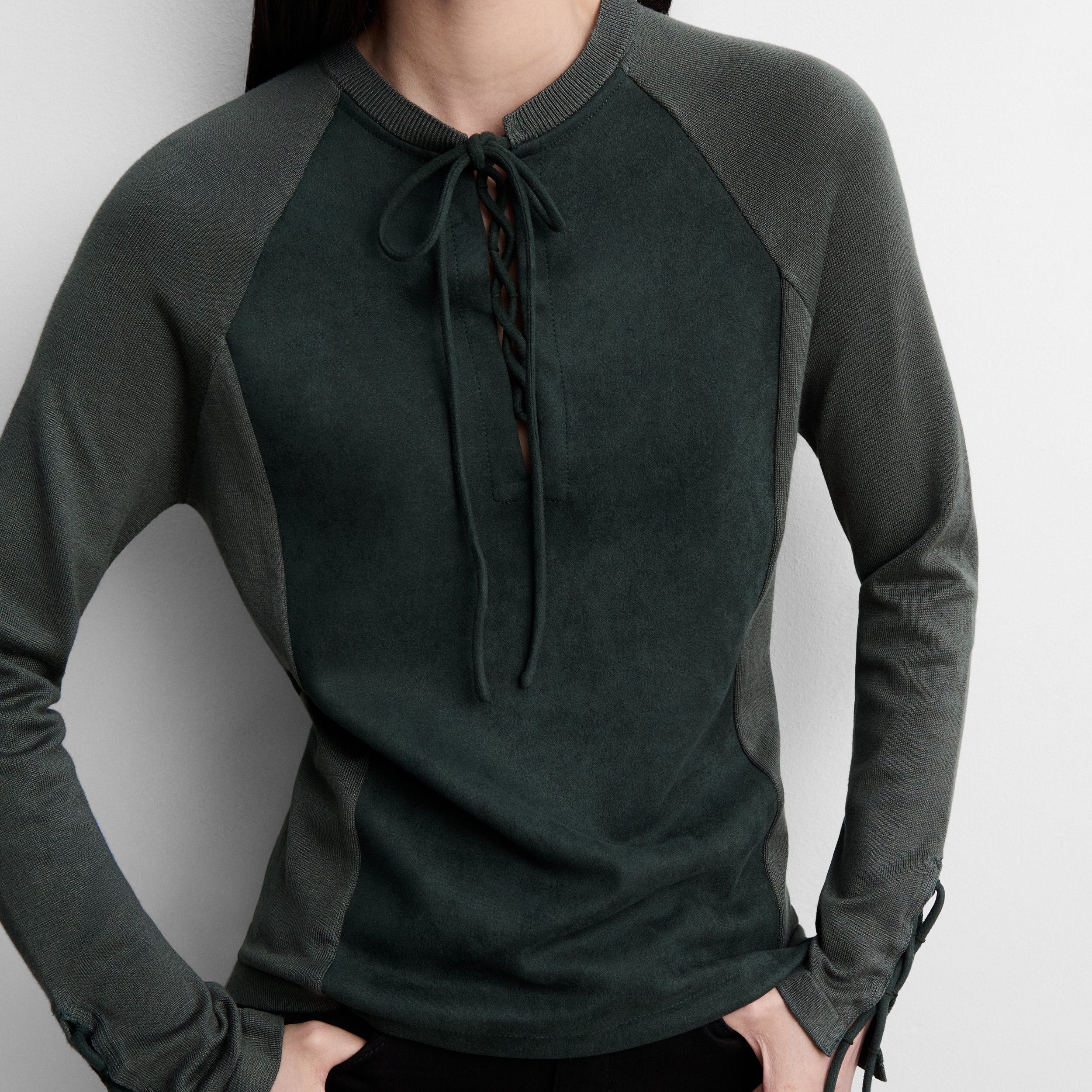 Two-material sweater
