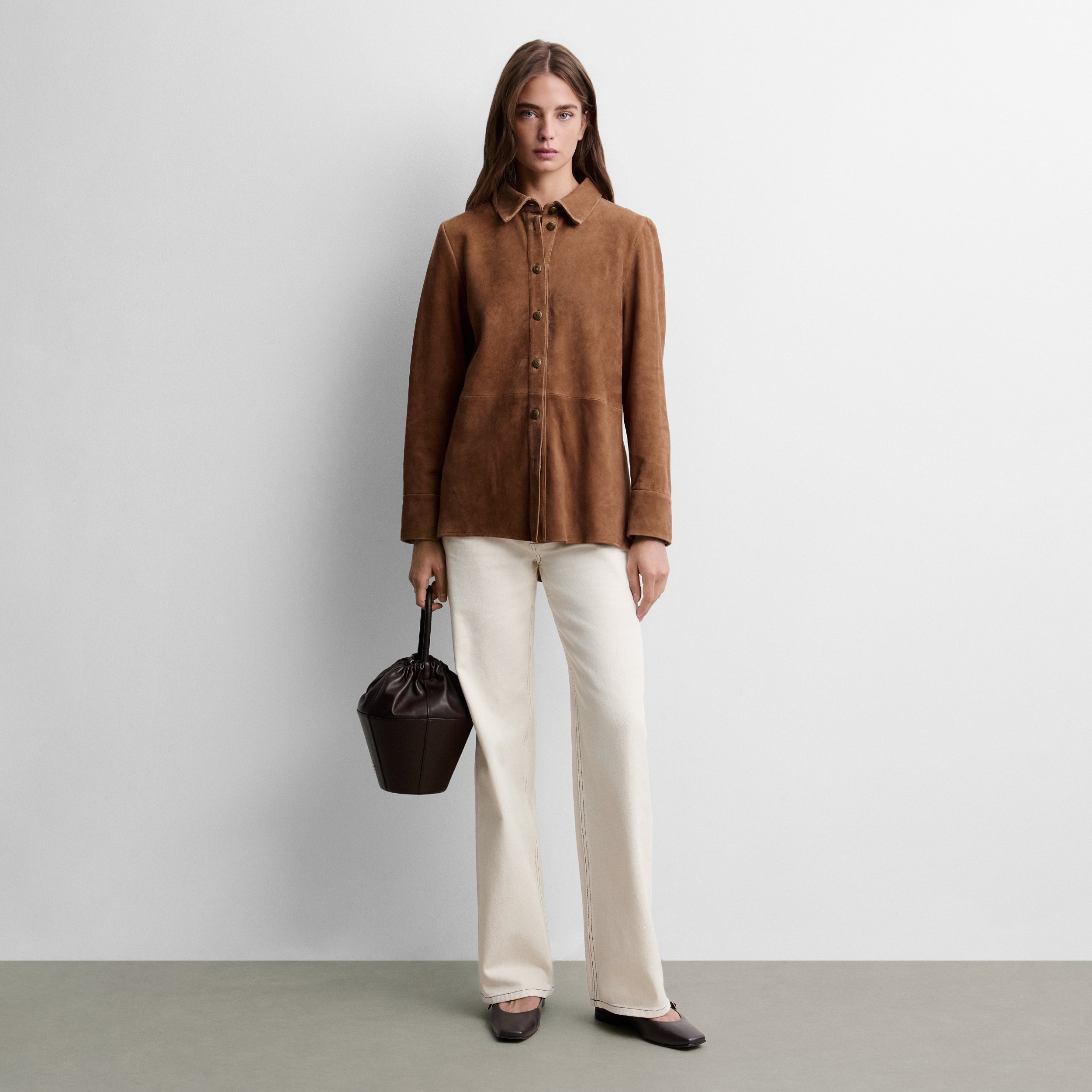 Suede overshirt