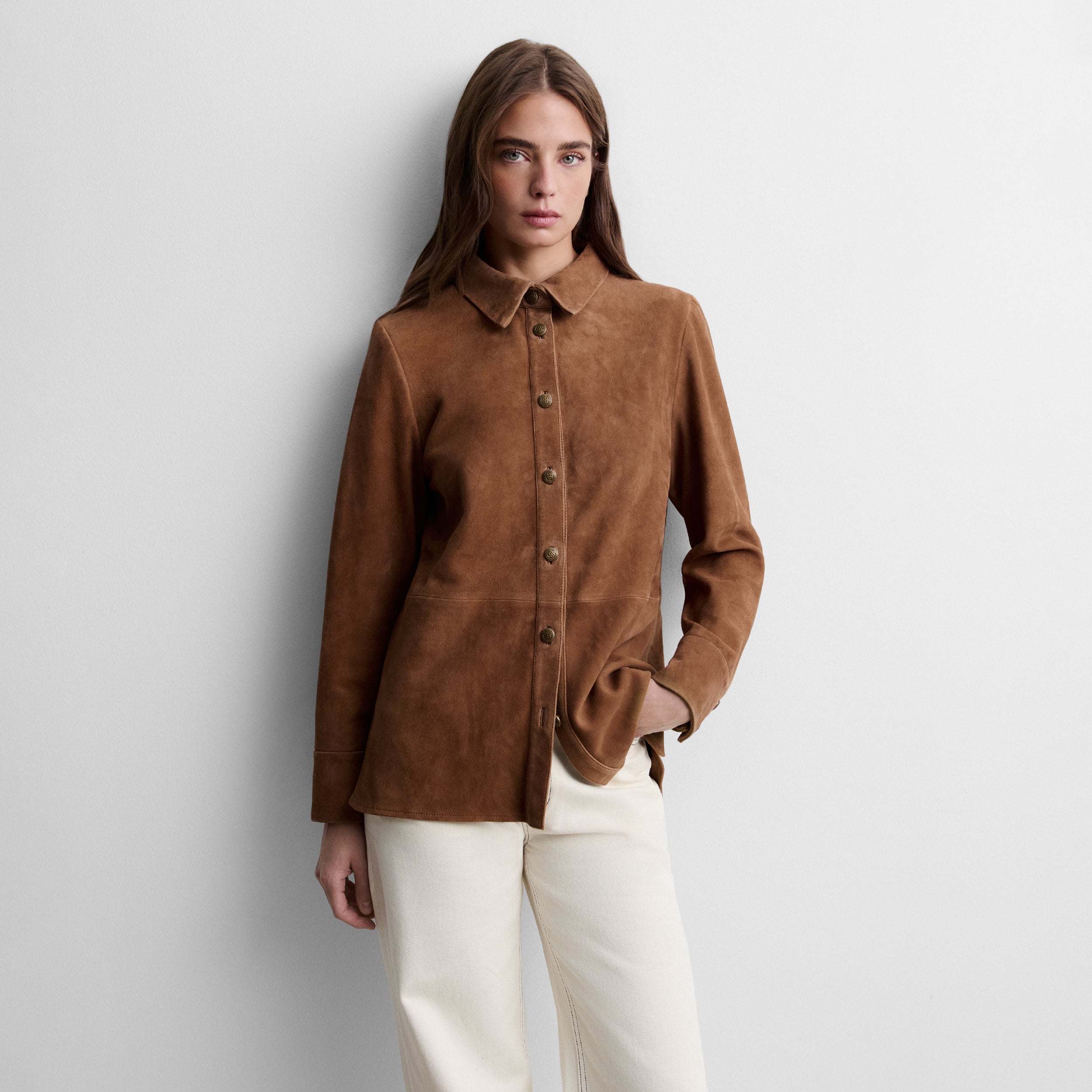 Suede overshirt