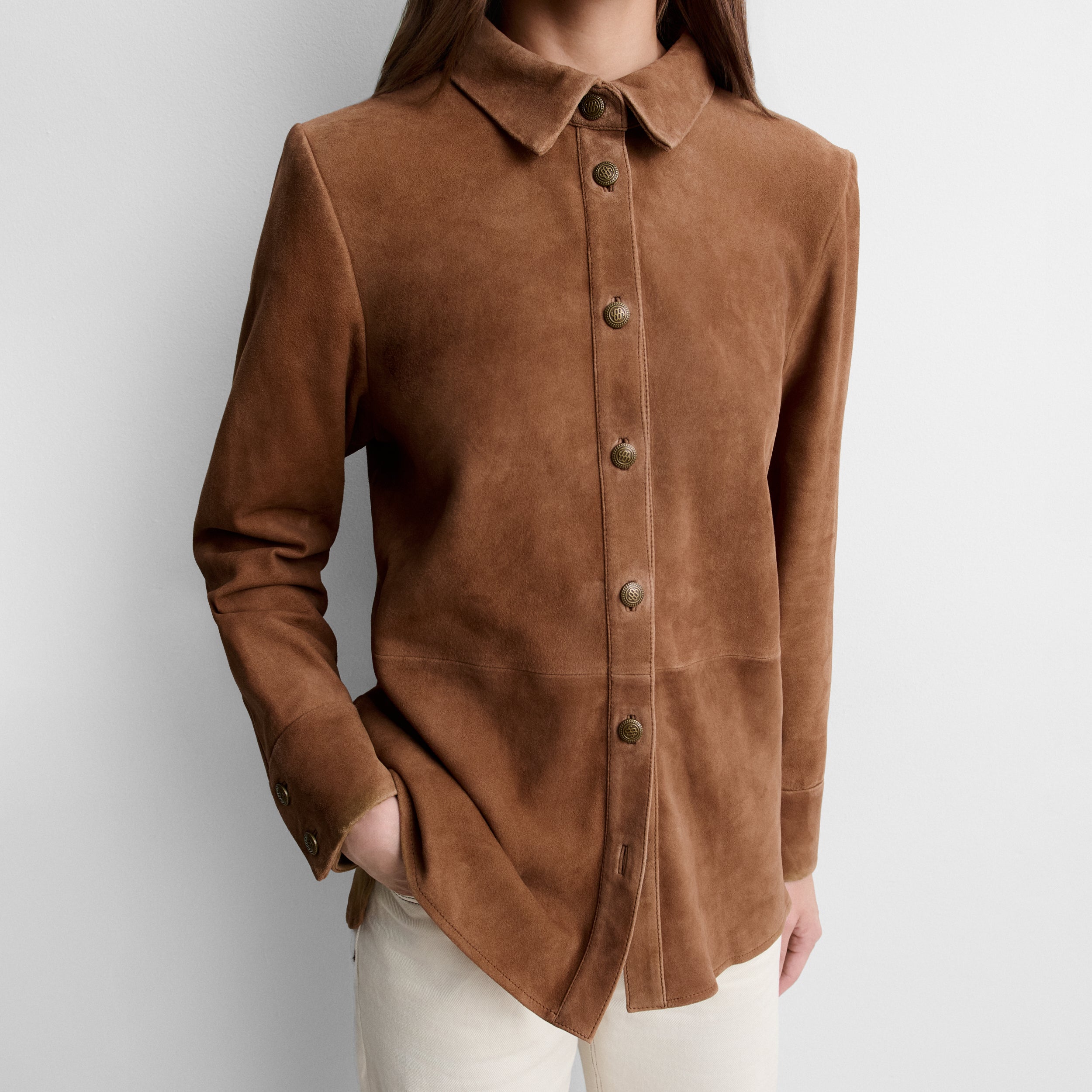 Suede overshirt