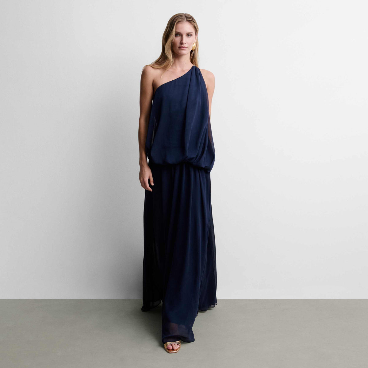 Asymmetrical maxi dress