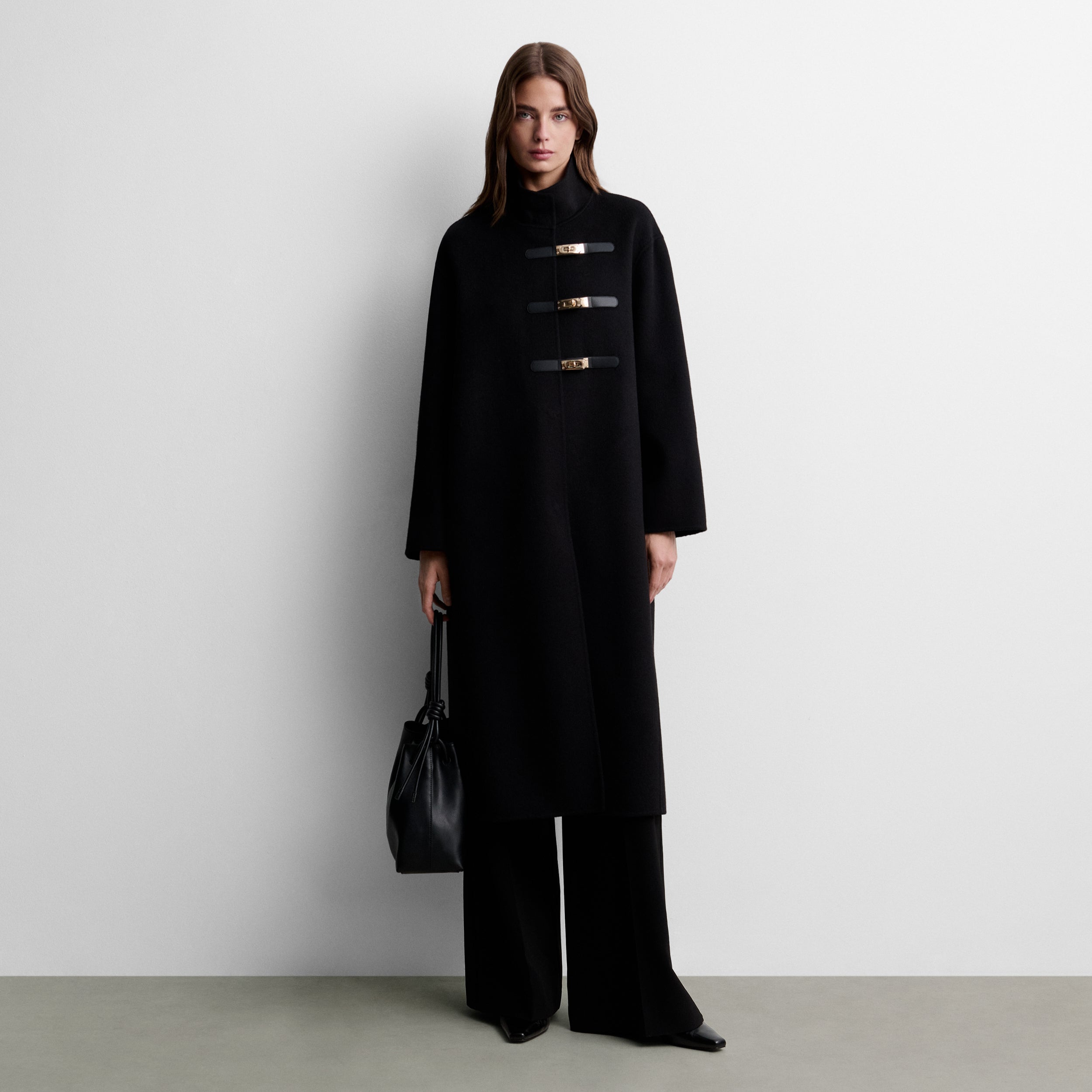 Double-faced wool coat