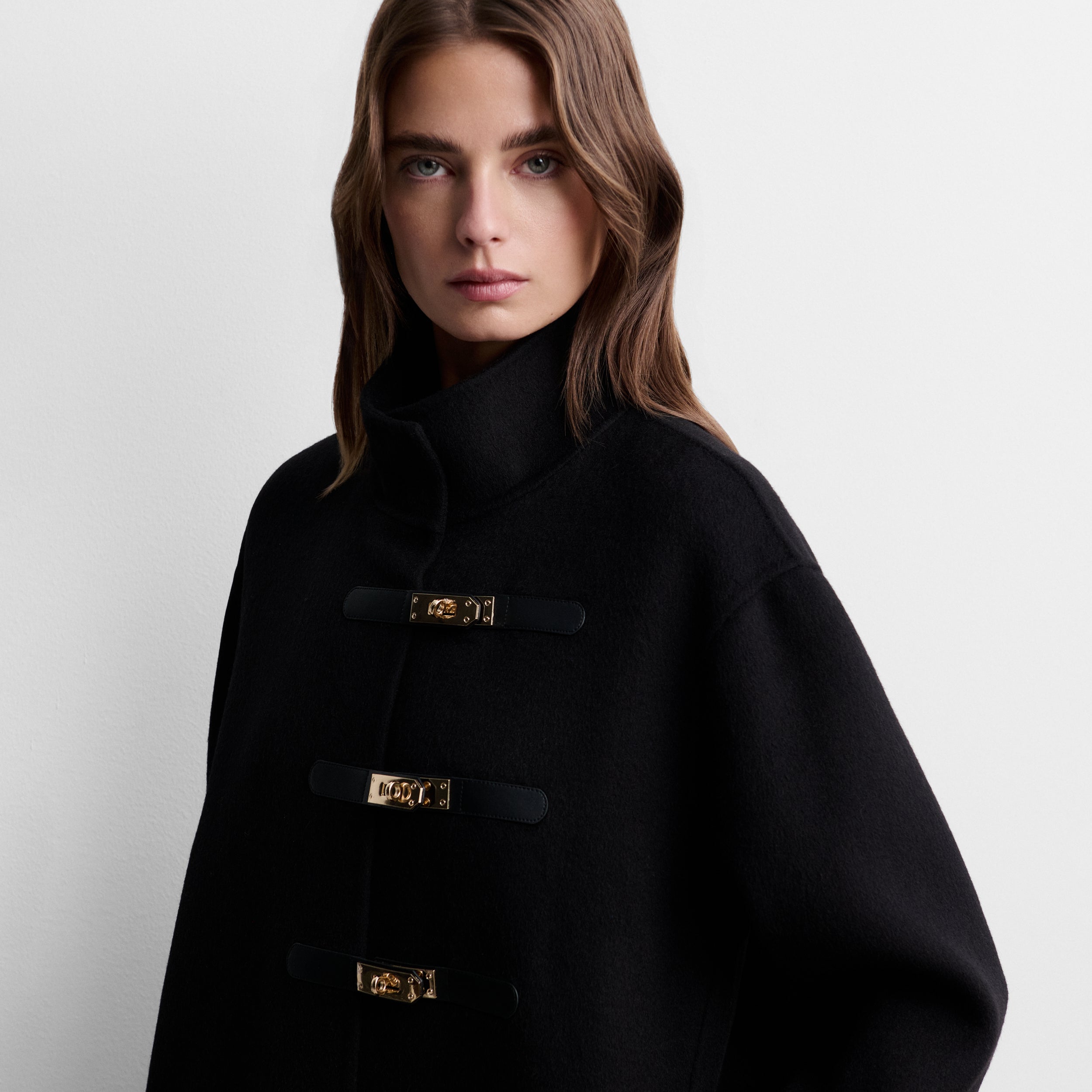 Double-faced wool coat