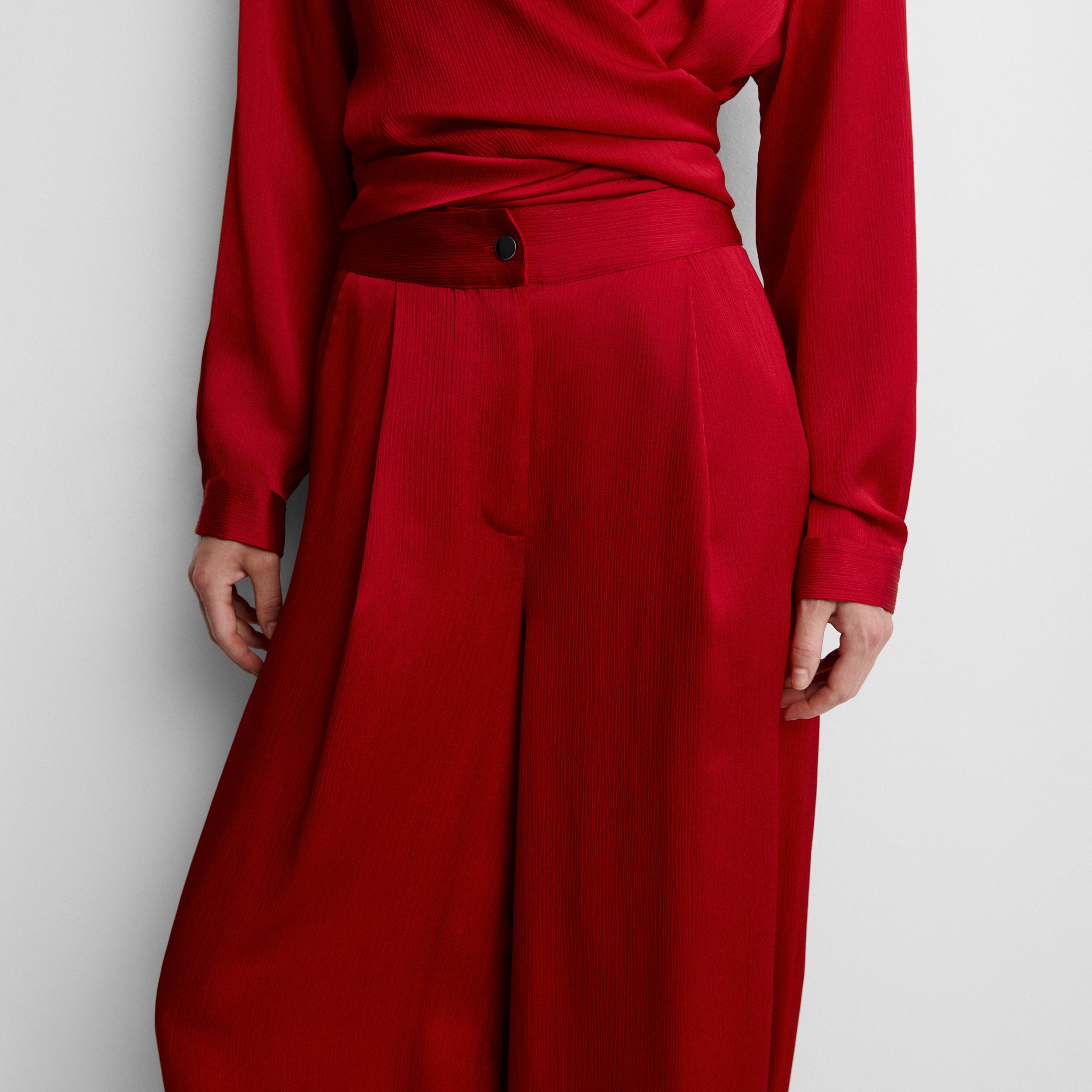 Textured harem trousers