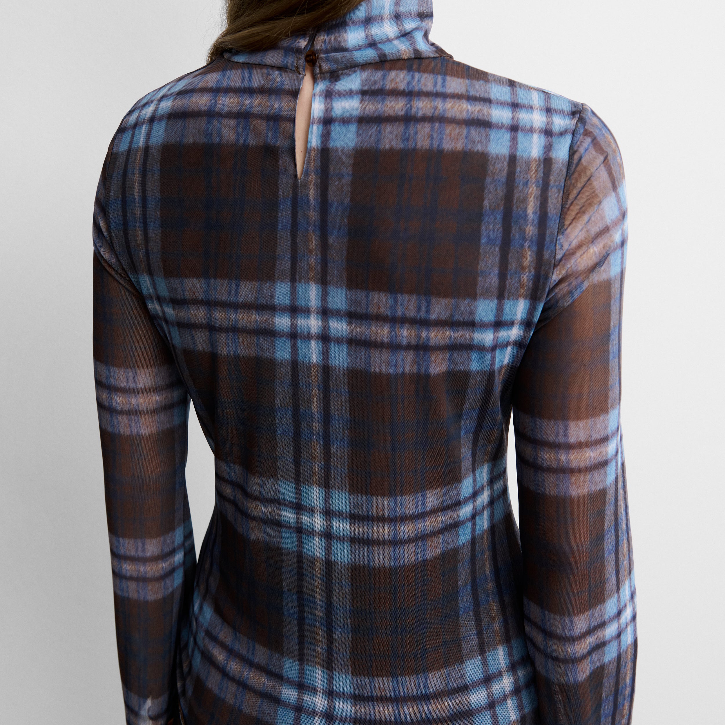 Printed tulle top