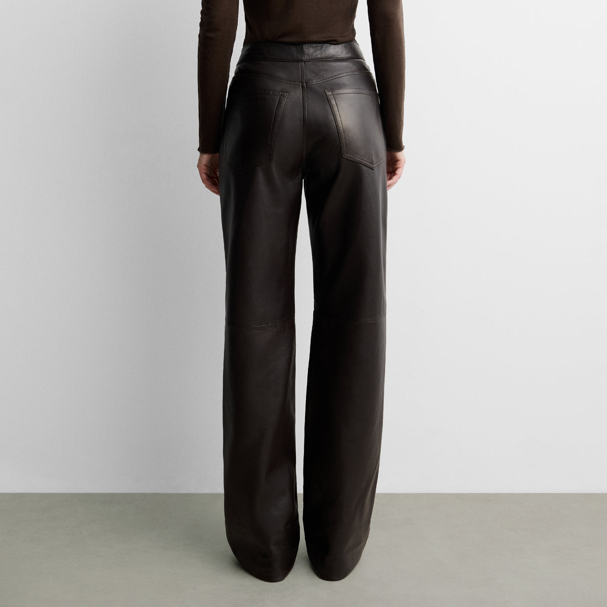 Pantalón napa recto