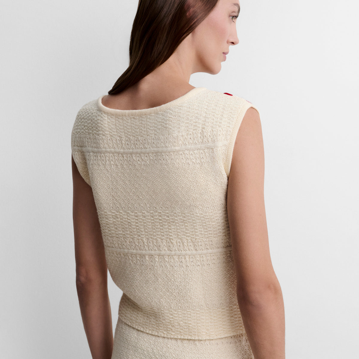 Embroidered knit top
