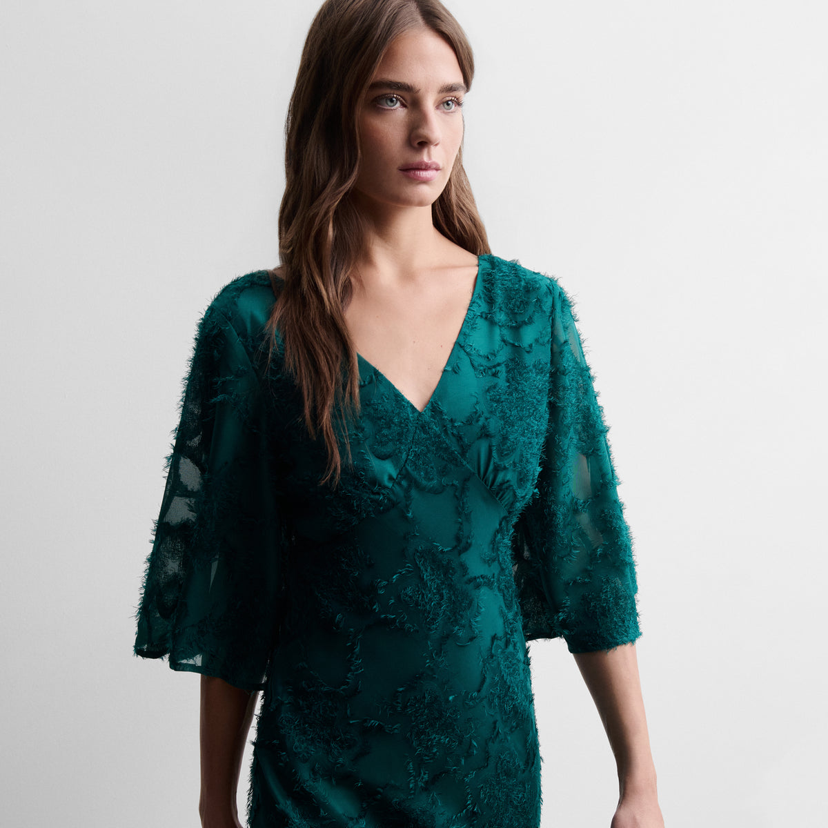 Vestido largo tejido fantasía