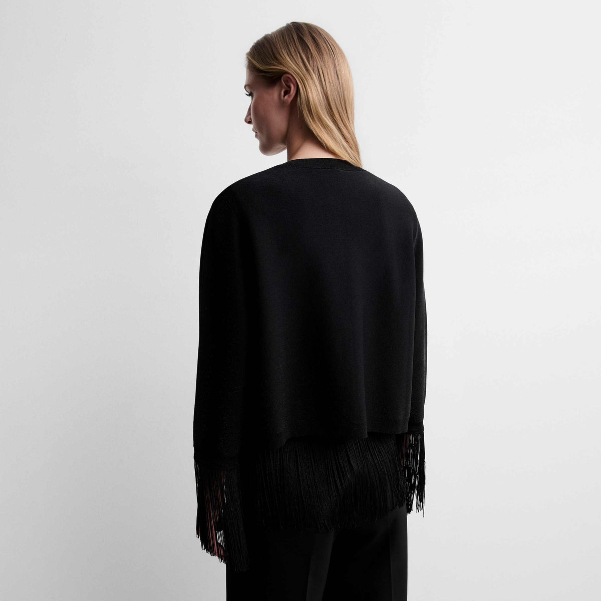 Bolero punto lurex flecos