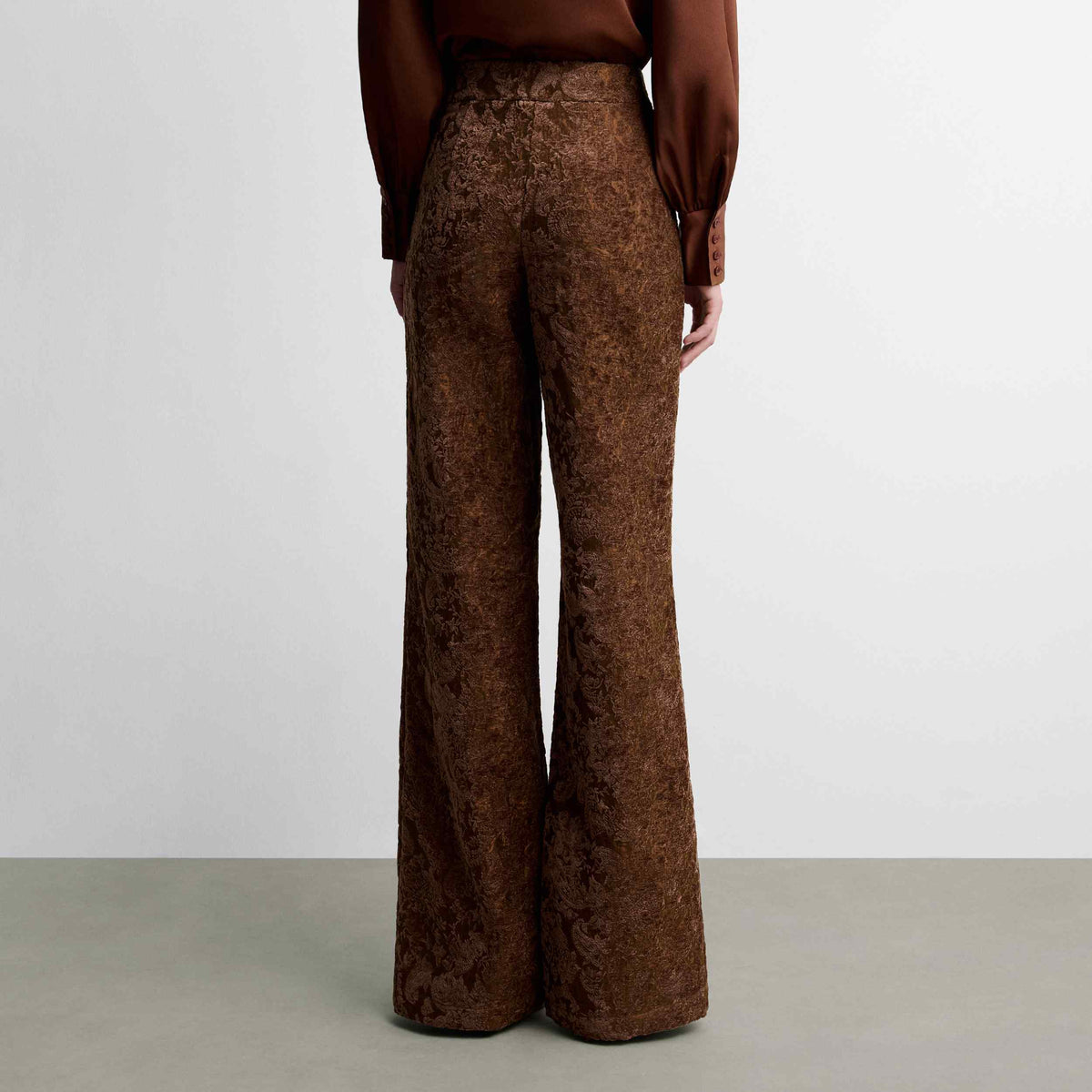 Pantalón recto tejido fantasía