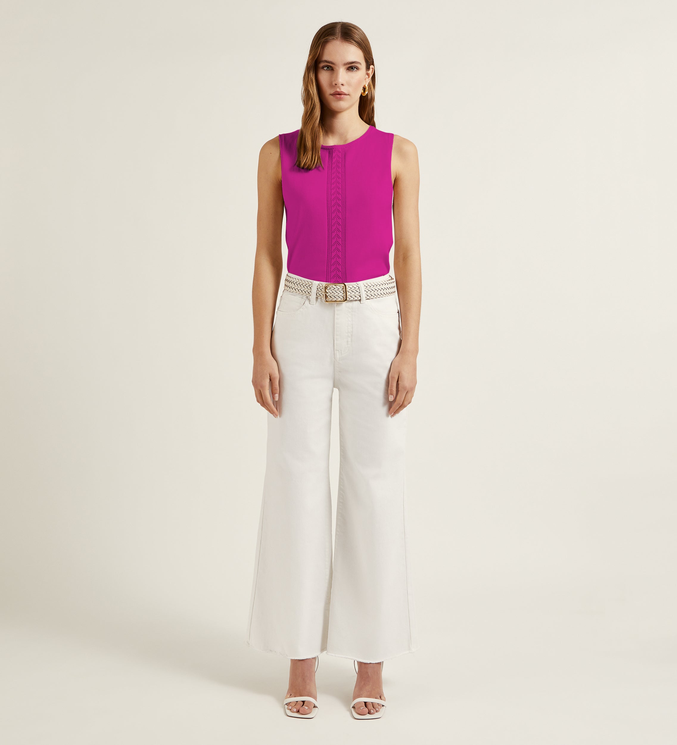 Top en maille avec détail ajouré