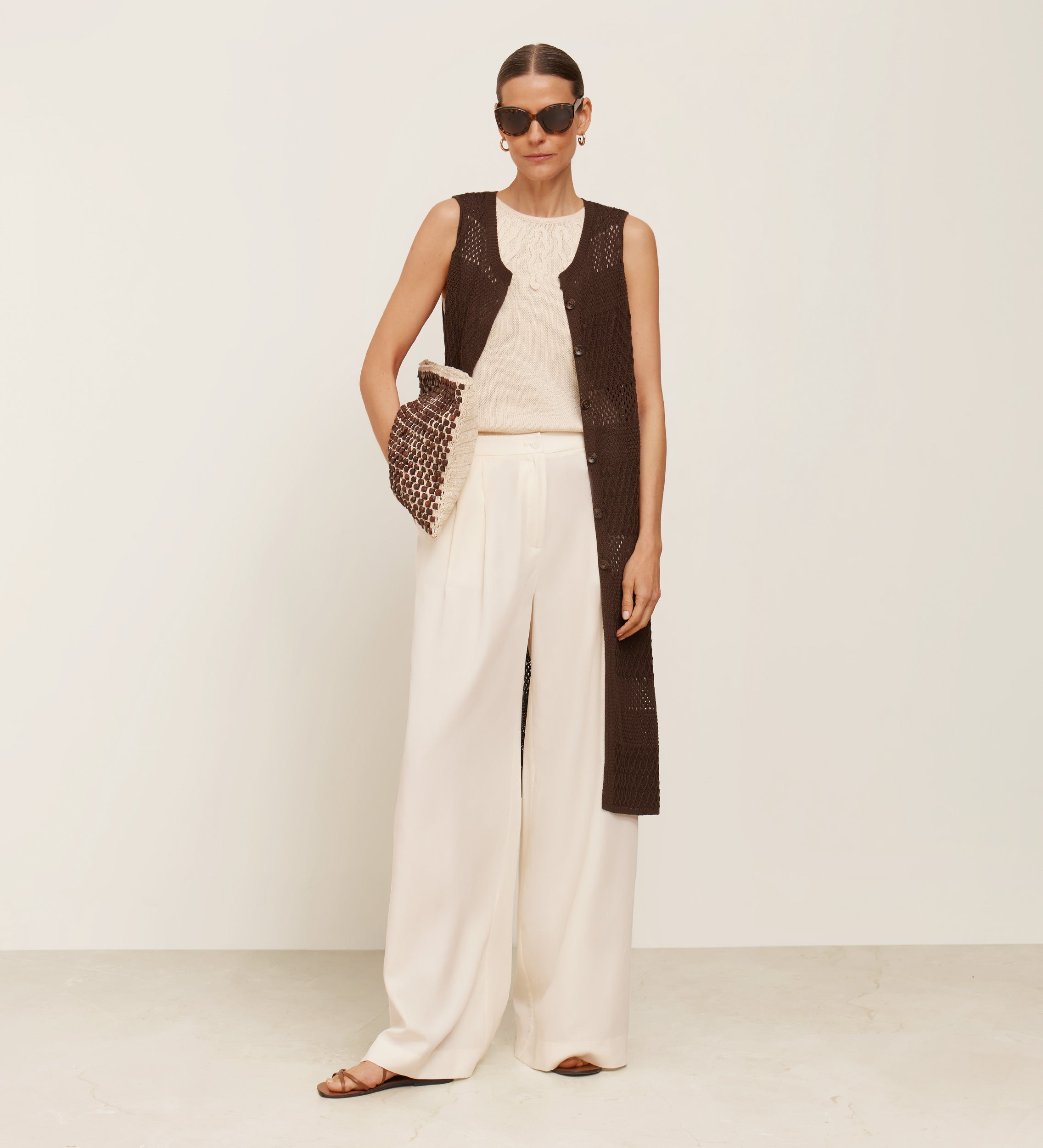 Chaleco tricot calado