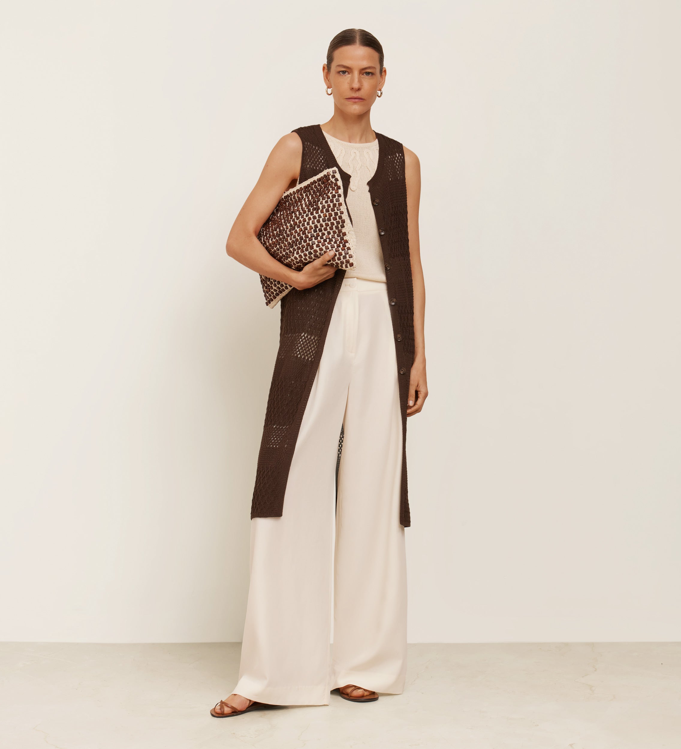 Chaleco tricot calado