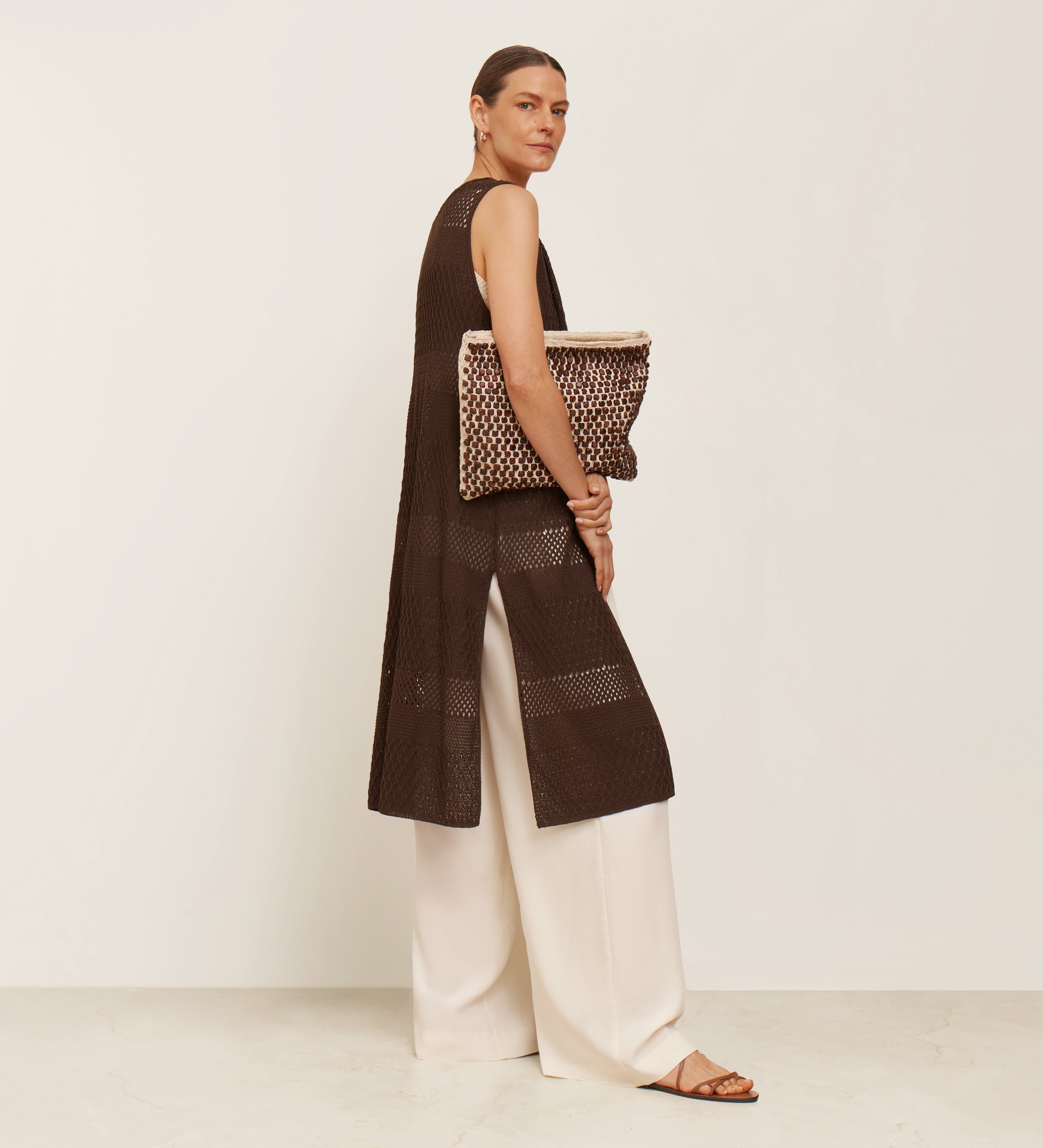 Chaleco tricot calado