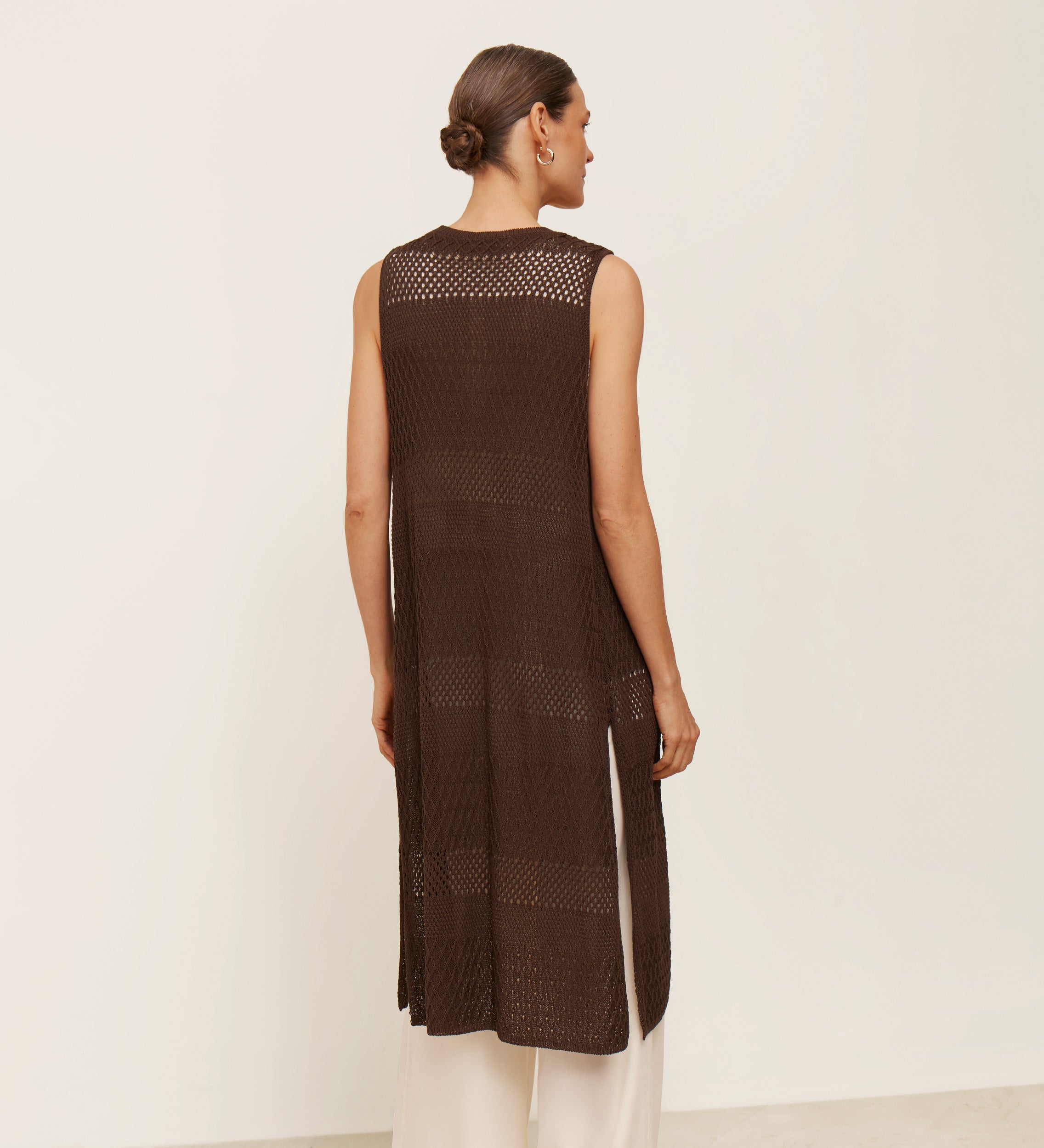 Chaleco tricot calado