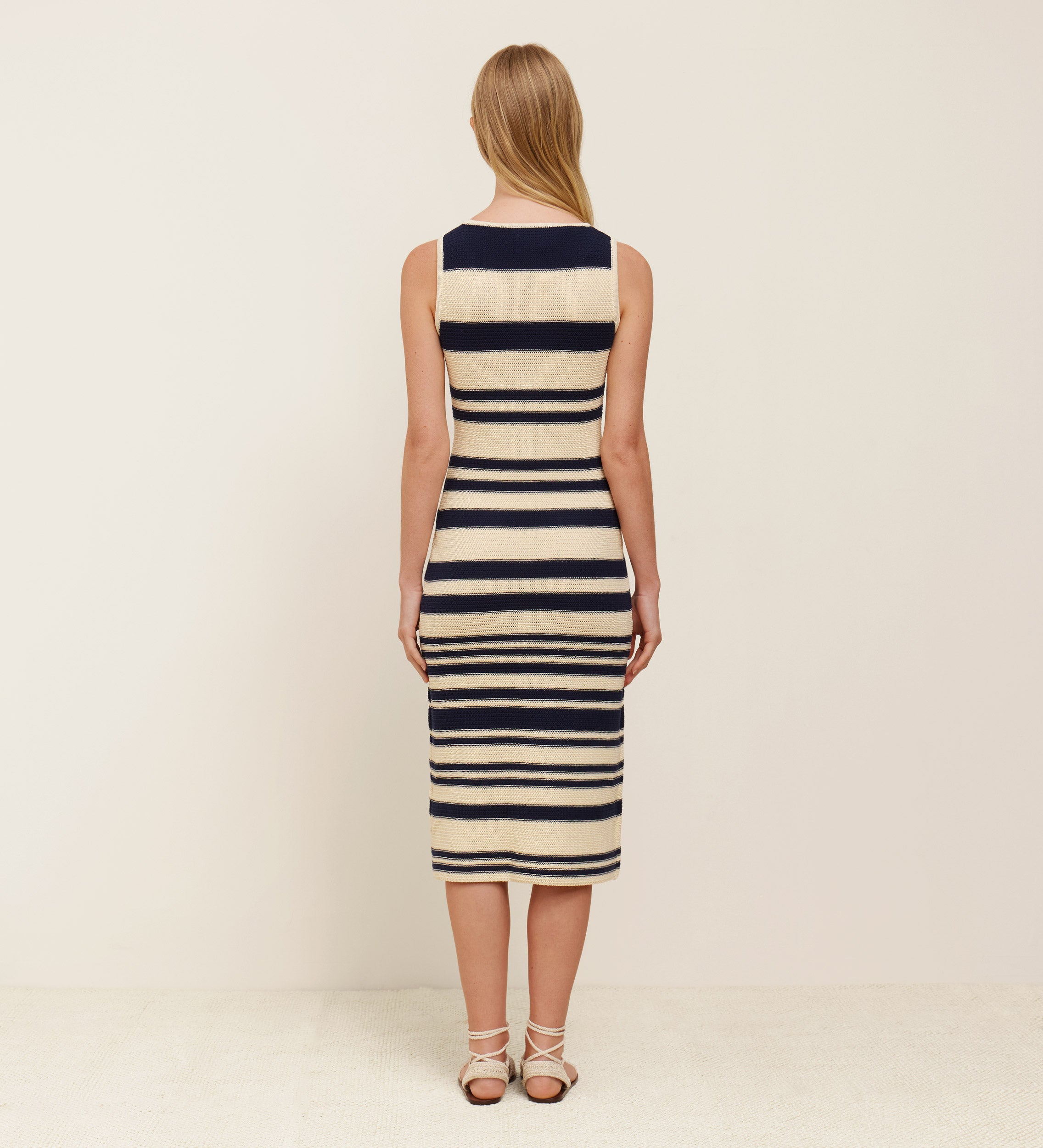 Striped tricot dress