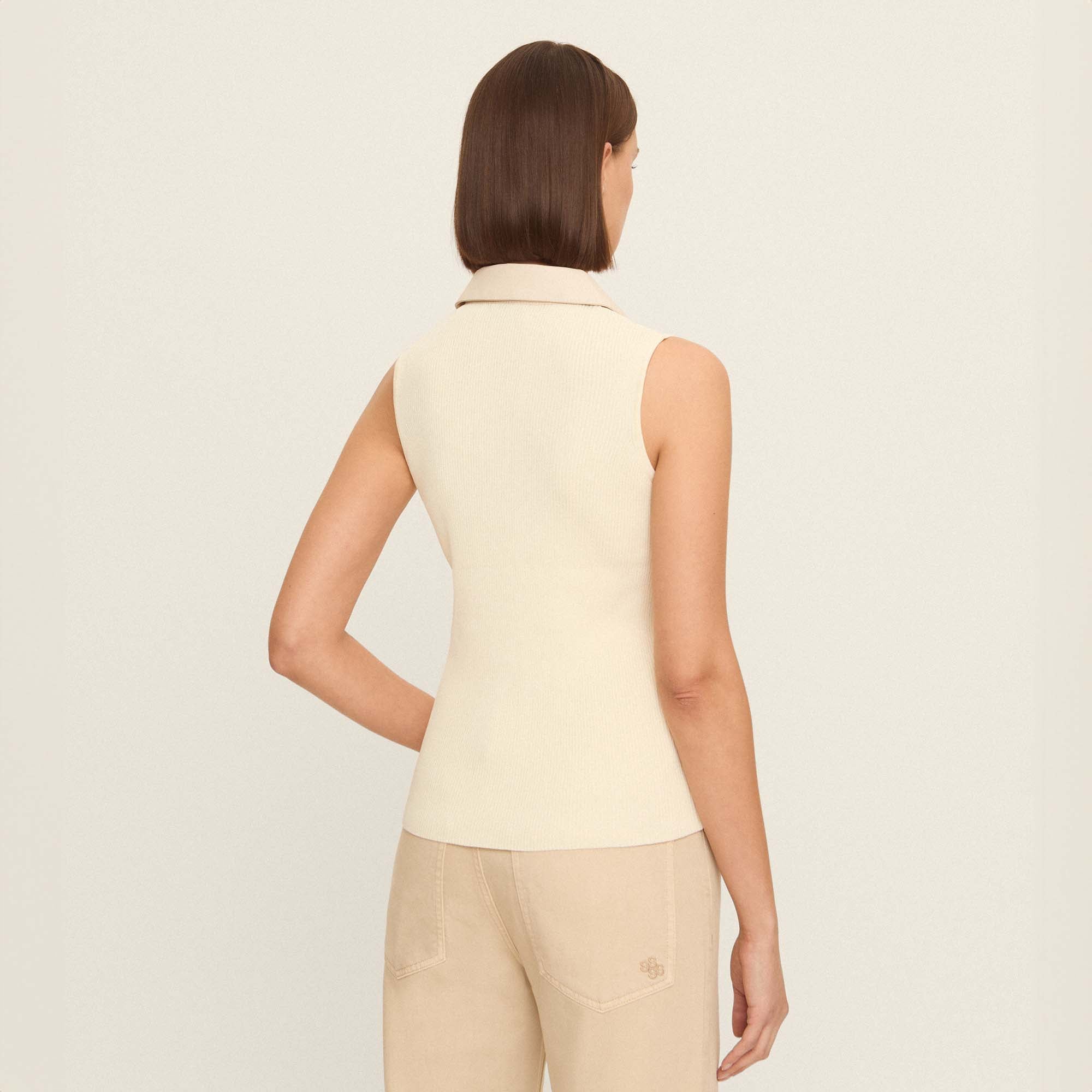 Top punto con ecopiel