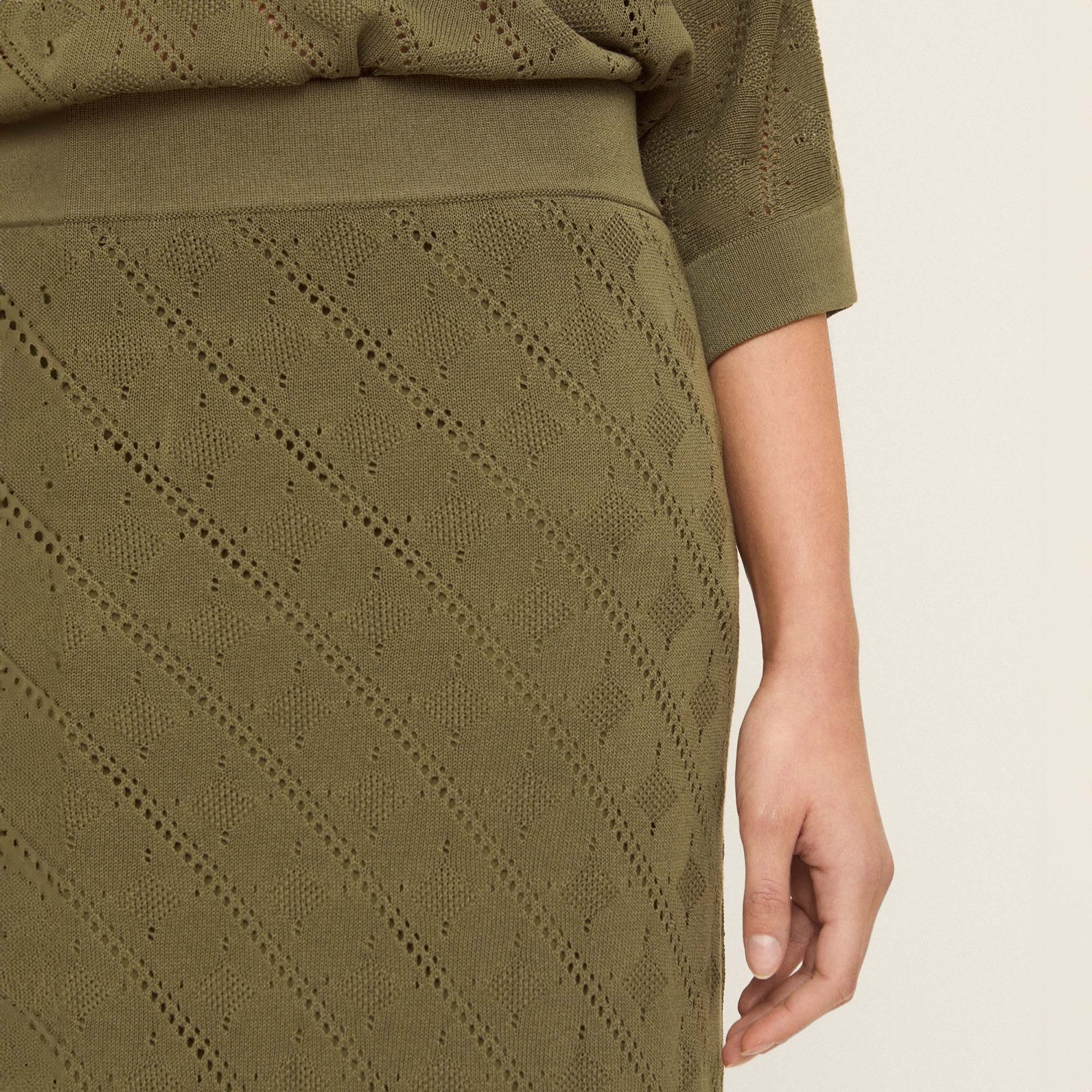 Openwork knit skirt