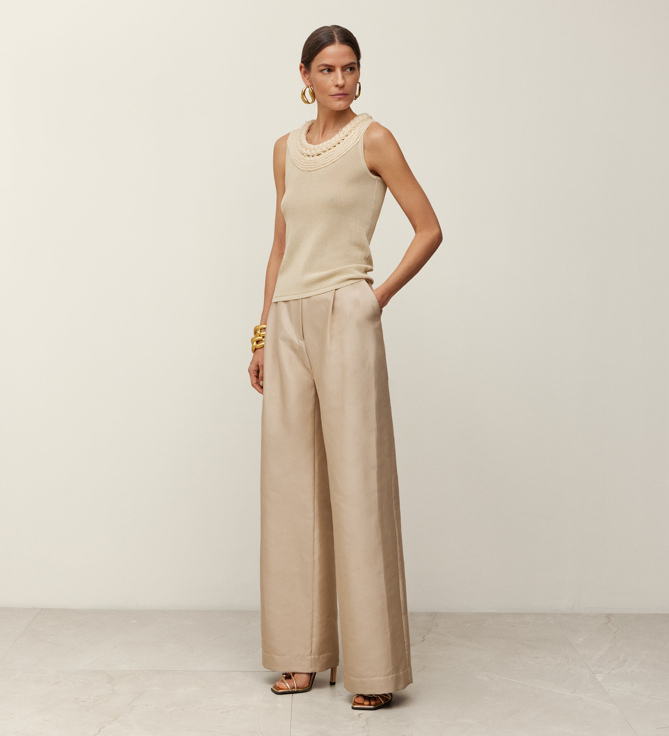 Pantalon large à pinces
