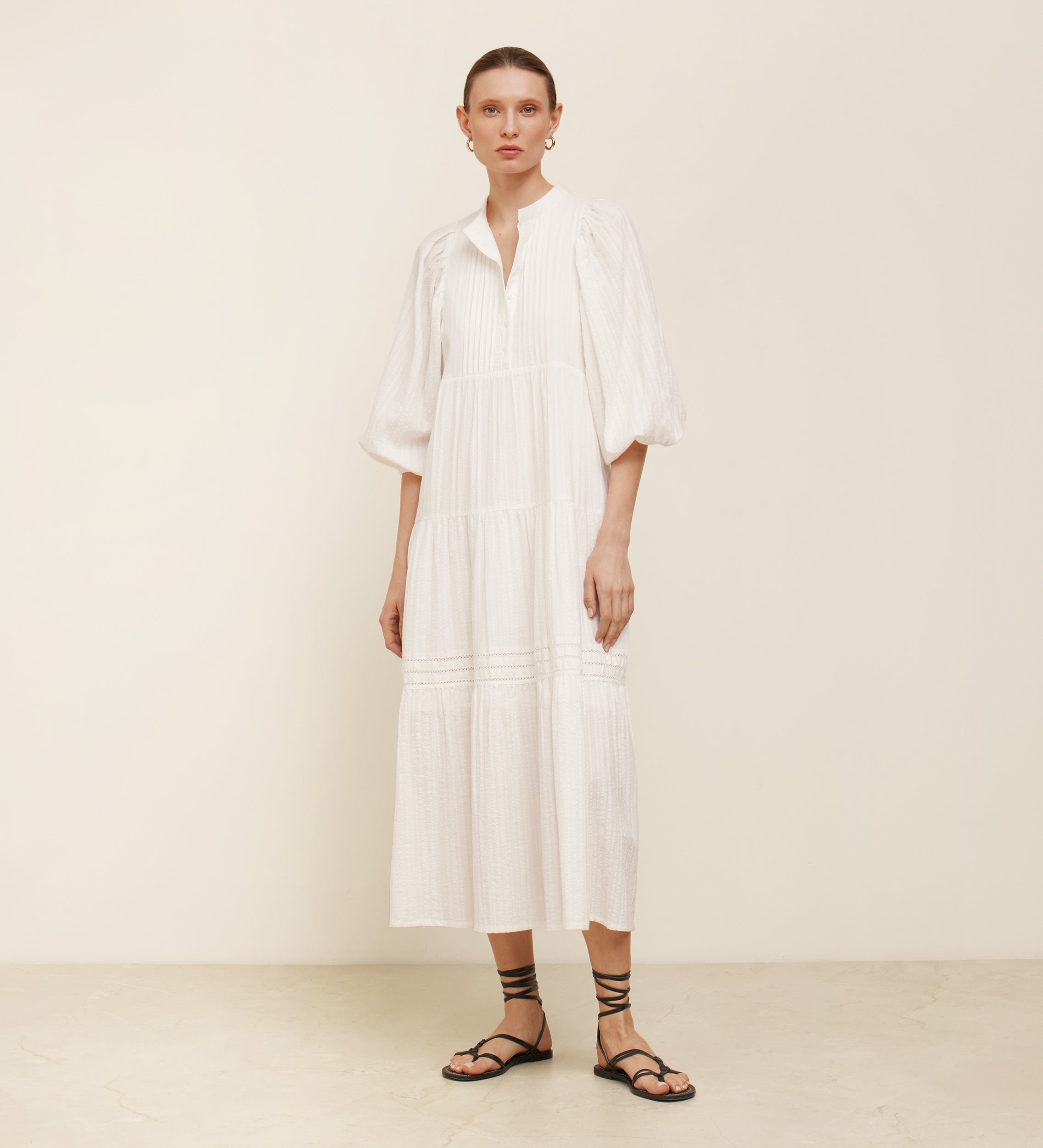 Vestido manga abullonada